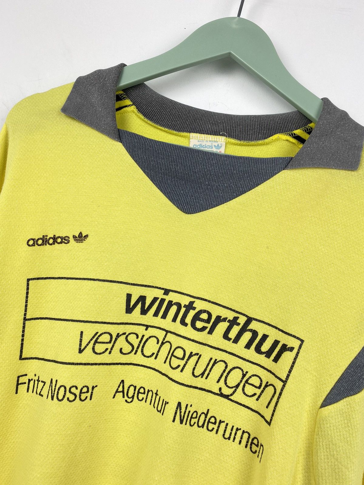 Adidas Vintage Adidas Winterthur #14 1980s Ventex Soccer Jersey PSG Size US L / EU 52-54 / 3 - 3 Thumbnail