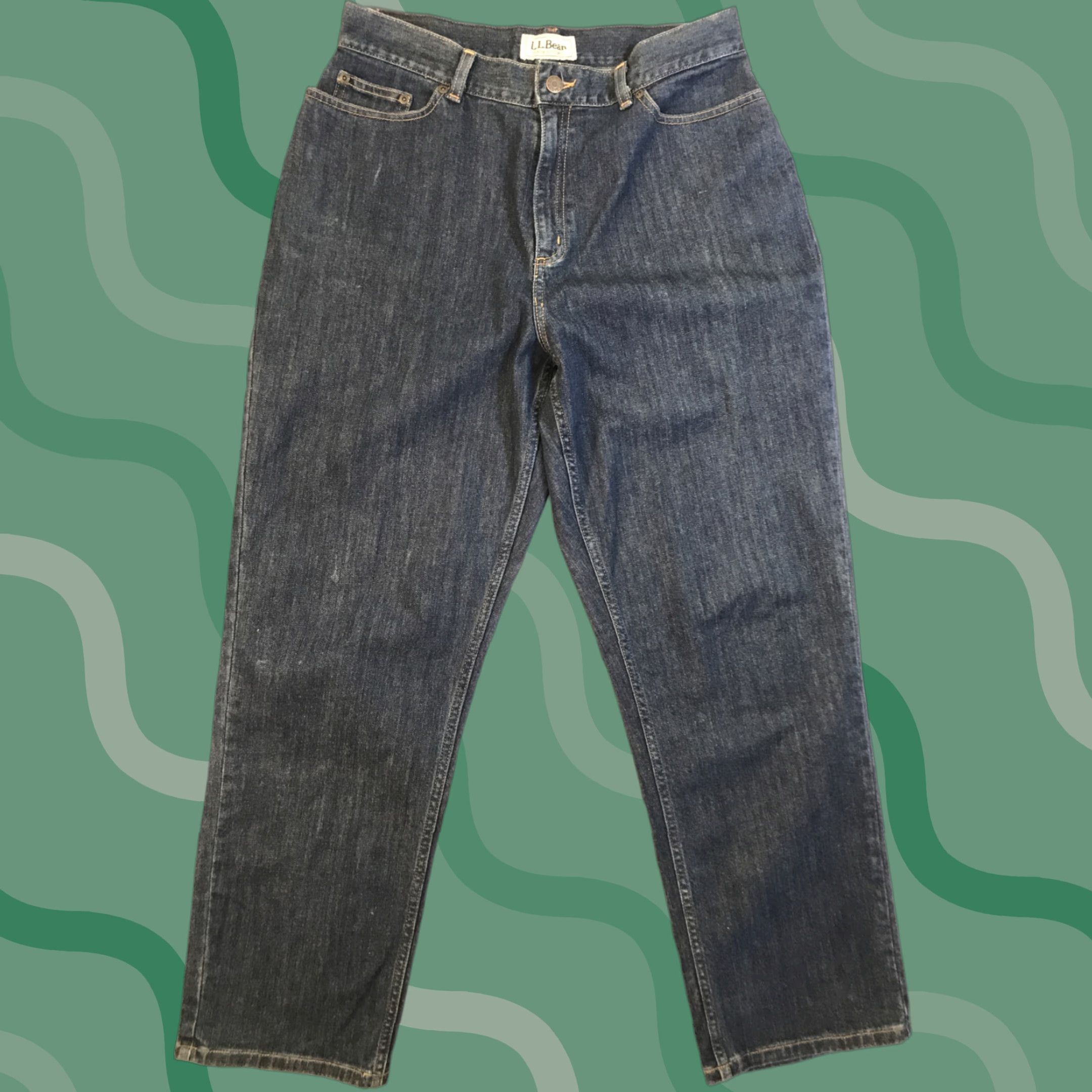 Vintage L.L. Bean Women's Classic Fit Curvy Jeans Dark Wash Size 12 Regular Outdoor Hiking Size 34" / US 12 / IT 48 - 1 Thumbnail