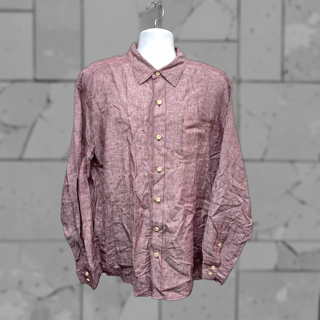 Tommy Bahama VINTAGE Tommy Bahama Shirt Men XL Red Linen Button-Down Short Sleeve 100% Linen Tropical Bahamas Mens Size US XL / EU 56 / 4 - 1 Thumbnail