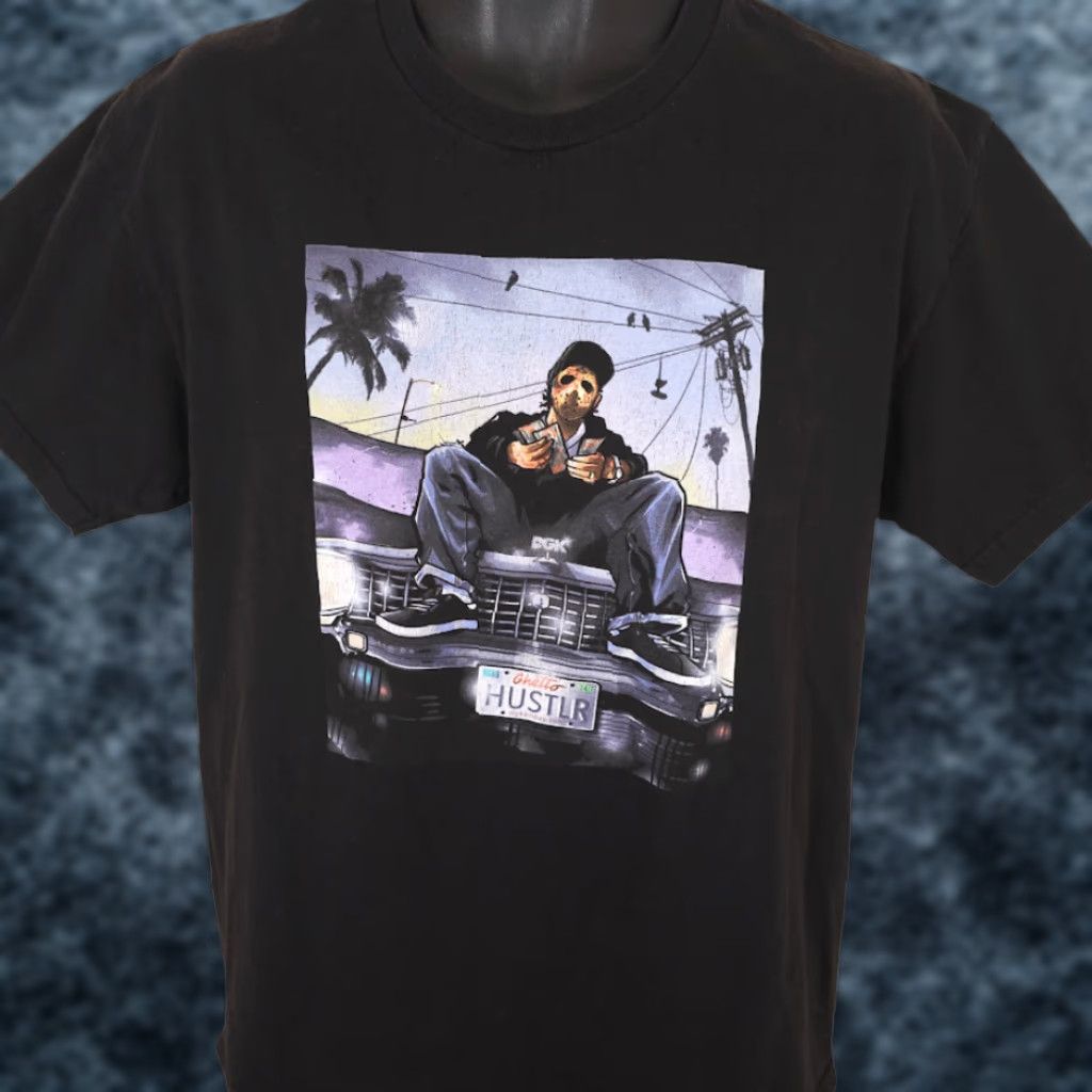DGK DGK Skater T Shirt Mens Large Black Graphic Print Horror Jason Hockey Mask Ghetto Hustler Size US L / EU 52-54 / 3 - 1 Thumbnail