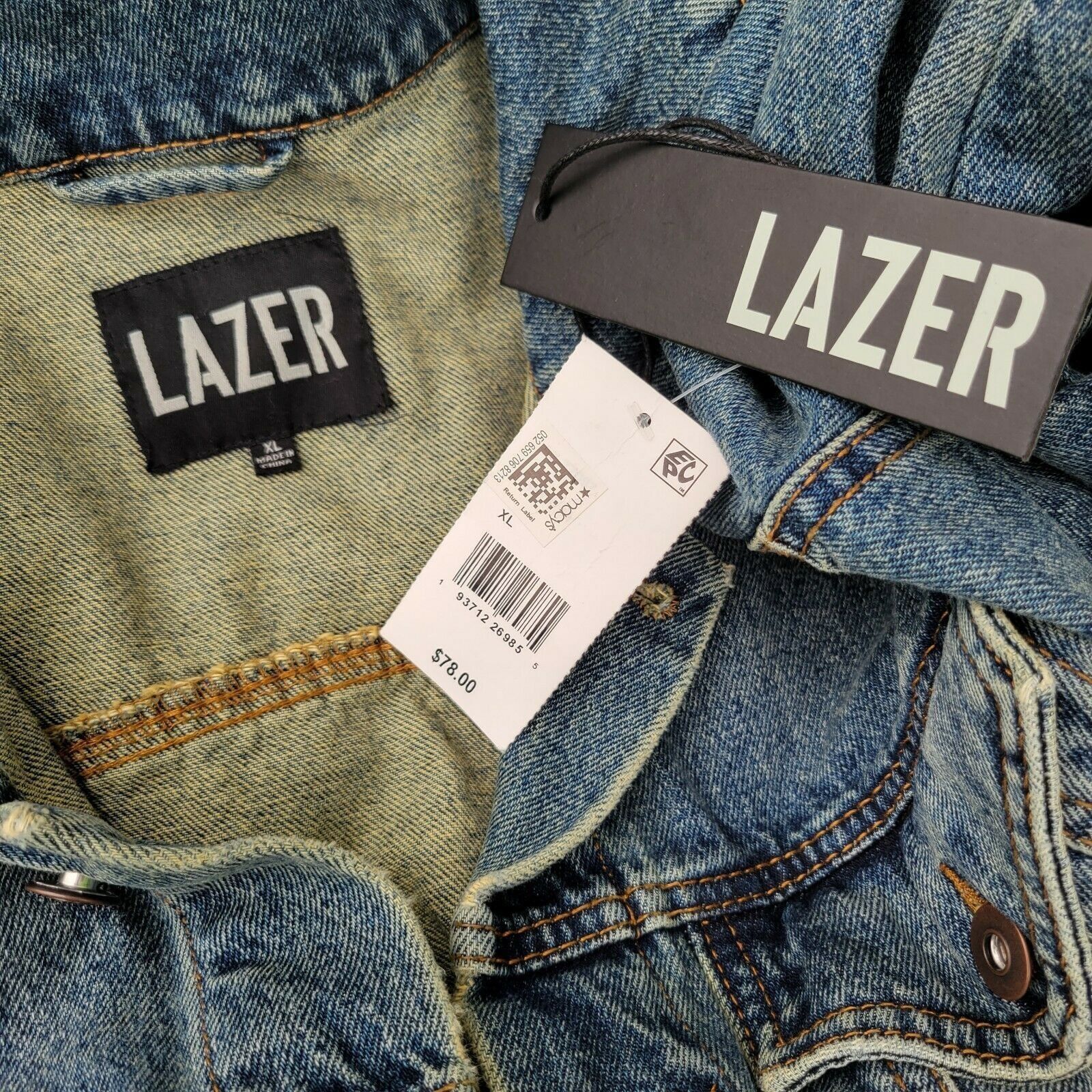 Other Men's Lazer Denim Jacket. XL Size US XL / EU 56 / 4 - 5 Thumbnail