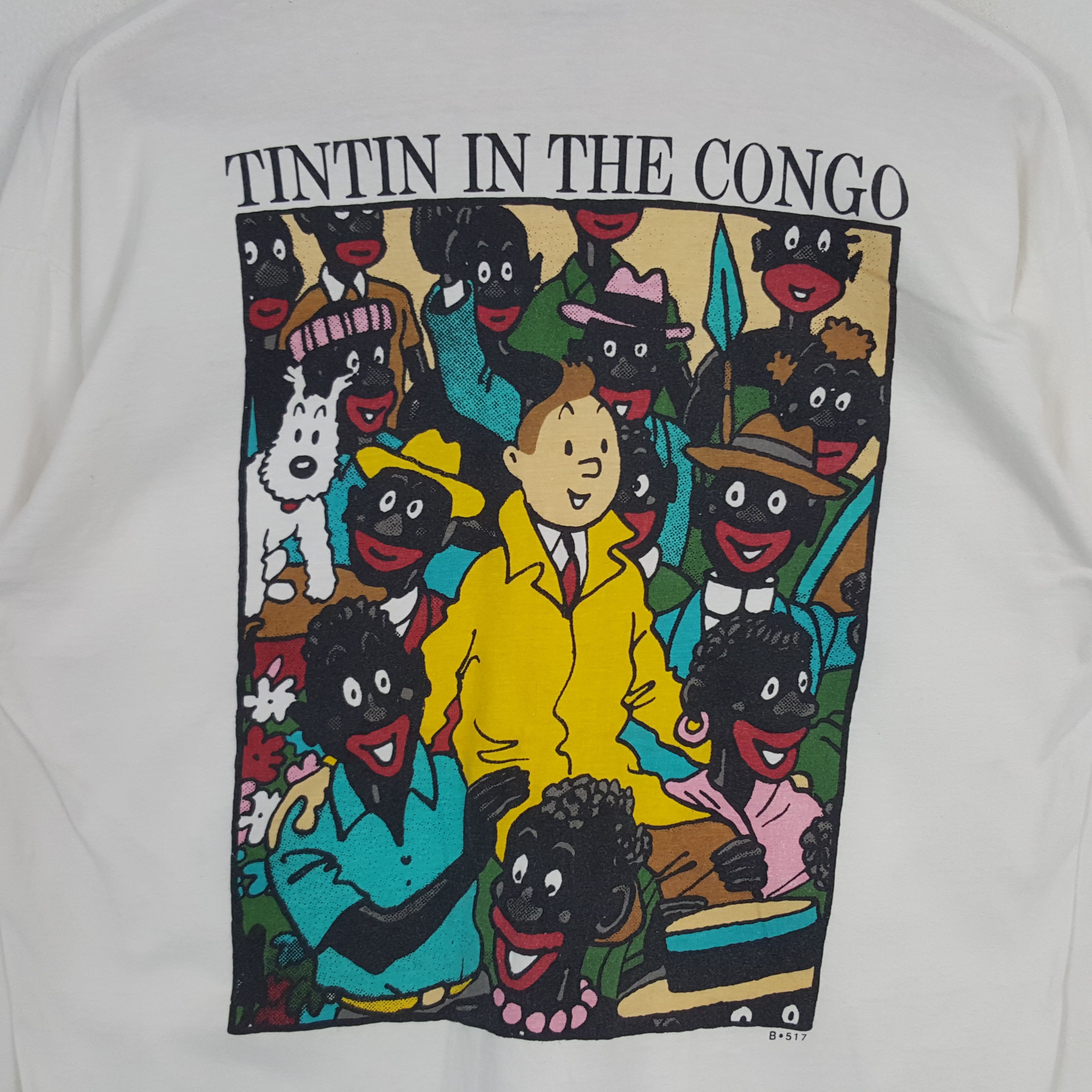 Cartoon Network × Vintage Vintage Tintin In The Congo American Cartoon Movie Tshirt Size US L / EU 52-54 / 3 - 2 Thumbnail