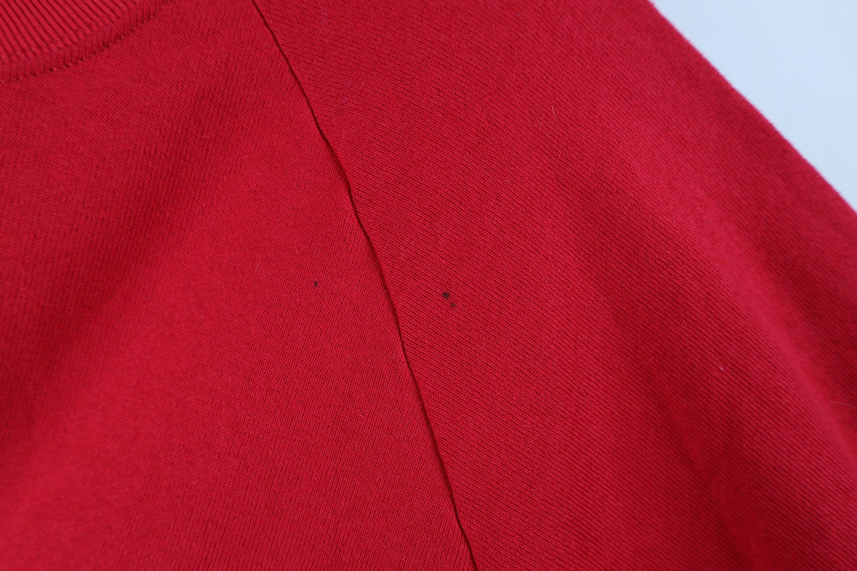 Vintage Vintage 90s Streetwear Blank Crewneck Sweatshirt Red USA Size US XXL / EU 58 / 5 - 4 Thumbnail