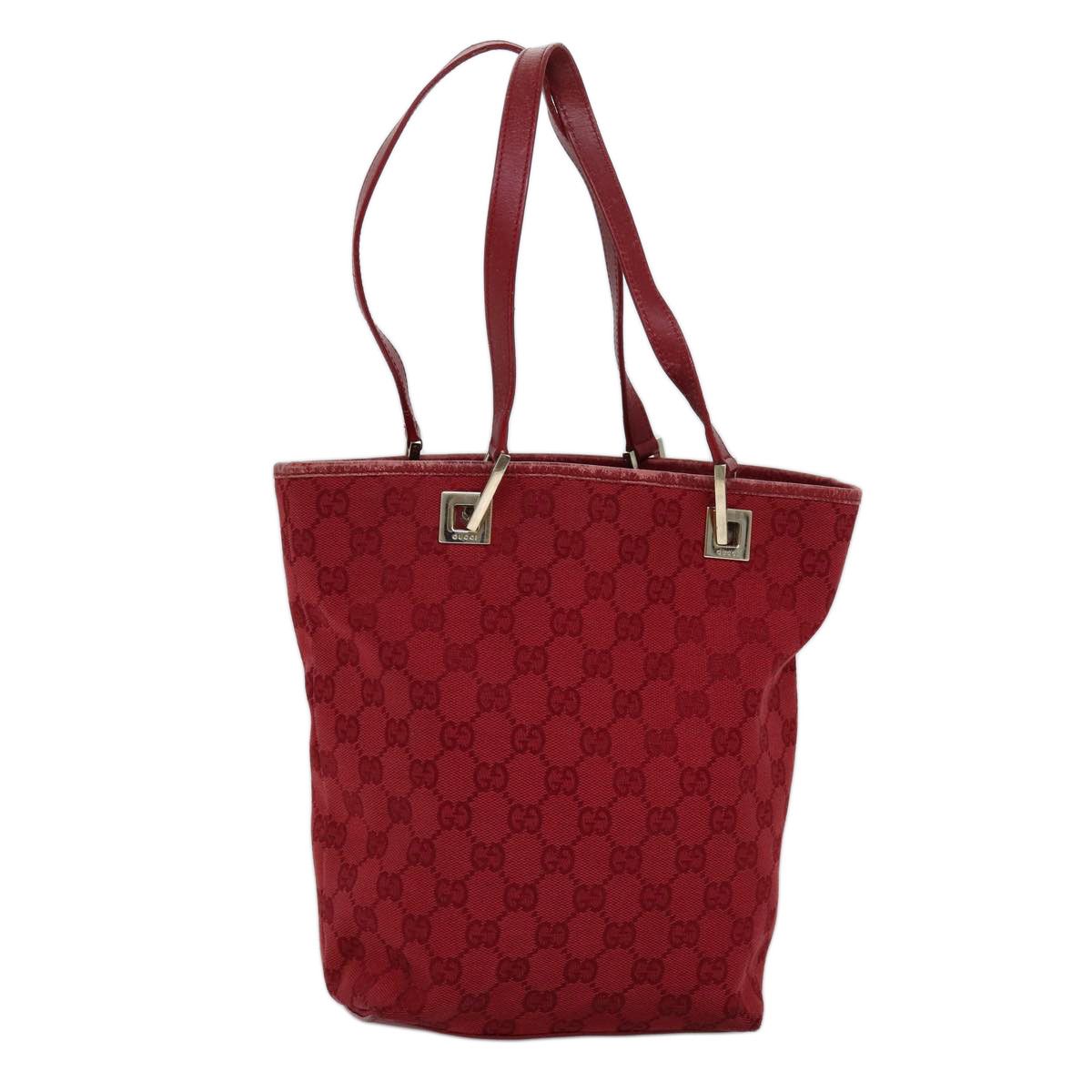 Gucci Gg Canvas Red Canvas Tote Bag (Pre-Owned) Size ONE SIZE - 1 Thumbnail