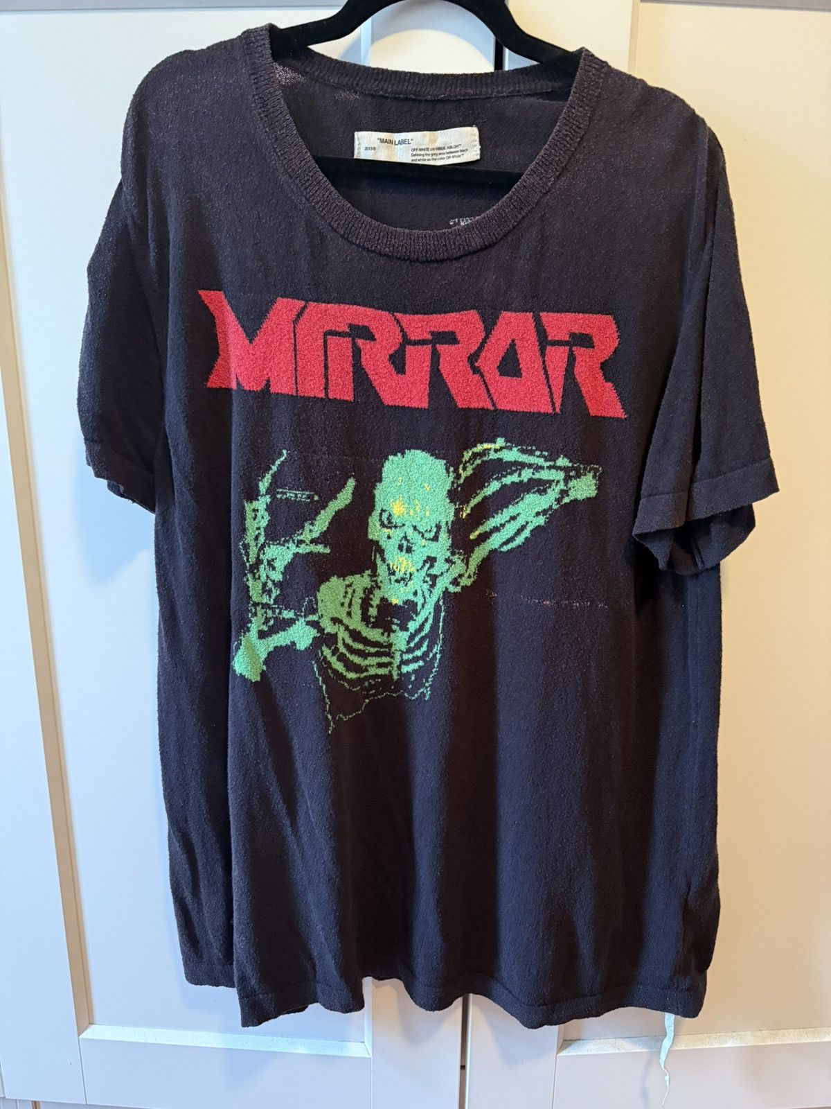 Off-White Rare Off-white mirror XL knit poly shirt Size US XL / EU 56 / 4 - 1 Thumbnail