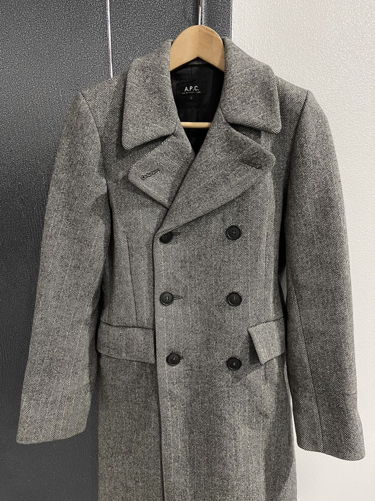 A.P.C. Vintage A.P.C Double Breasted Wool Coat Jacket Size S / US 4 / IT 40 - 4 Thumbnail