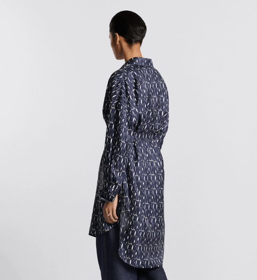 Dior o1w1db11225 451R45 Mini Shirt Dress in Navy Blue/White Size XS / US 0-2 / IT 36-38 - 6 Thumbnail