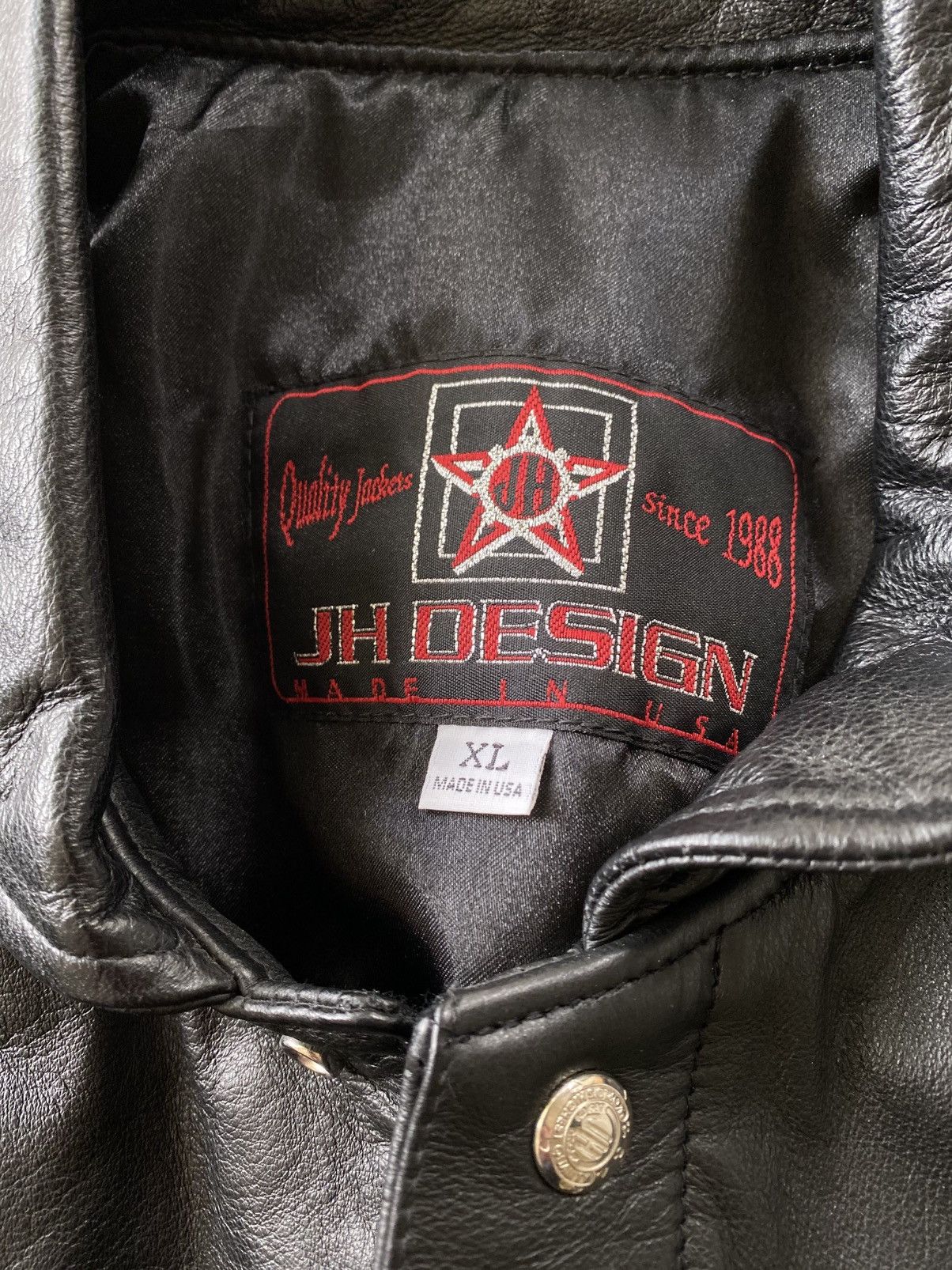 JH Design Vintage Gulfstream Leather Flight Jacket Made in USA Size US XL / EU 56 / 4 - 3 Thumbnail