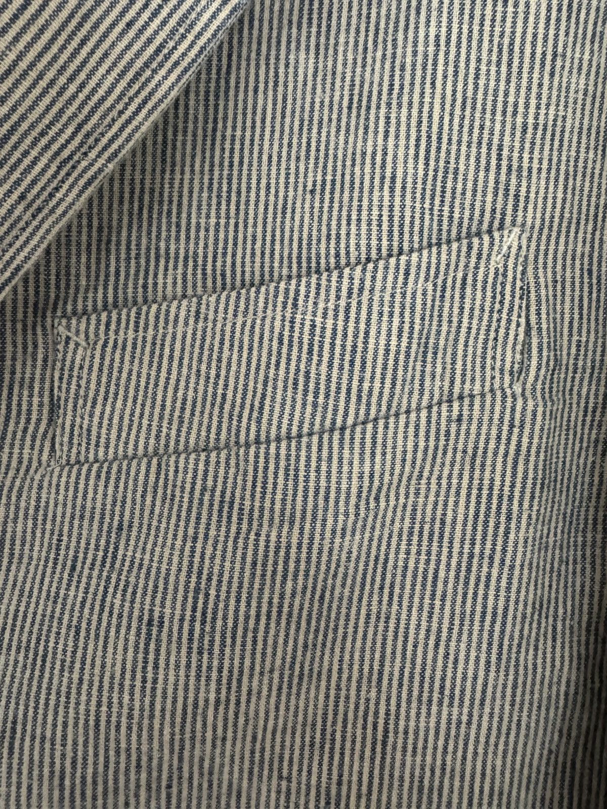 Corridor Corridor Small Natural Linen Ticking Stripe 3 Button Blazer Size 38R - 18 Thumbnail