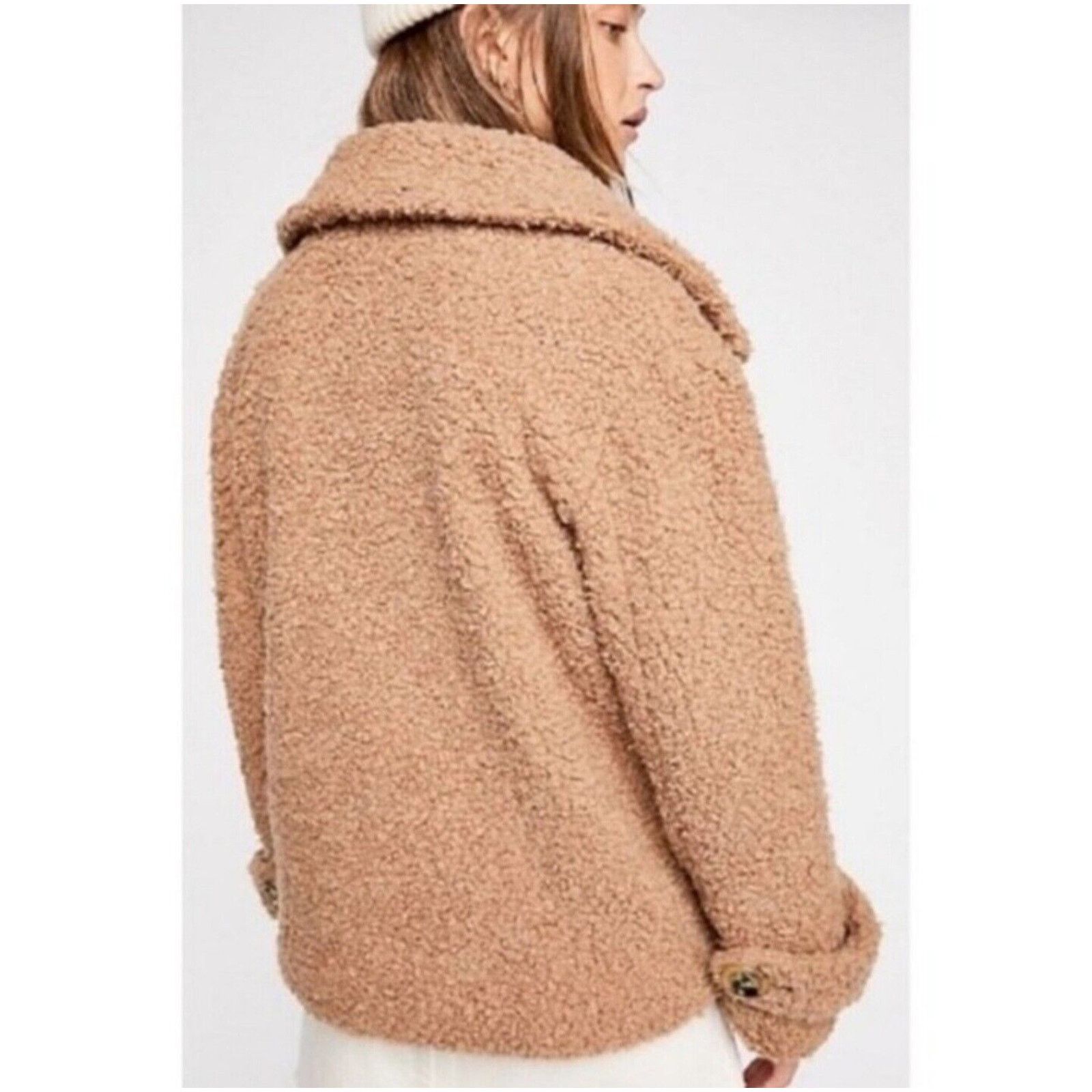 Free People Free People Oversized Teddy Sherpa Soft Cozy Coat Jacket Size XS / US 0-2 / IT 36-38 - 4 Thumbnail