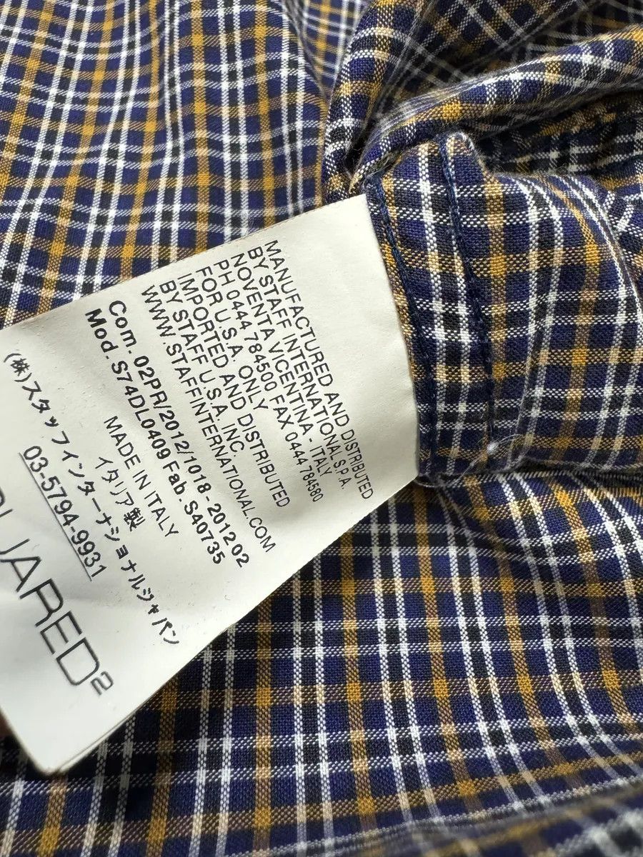 Dsquared2 FW2012 Dsquared2 Checkered Blue & Yellow Minimalist Shirt Size US L / EU 52-54 / 3 - 8 Thumbnail