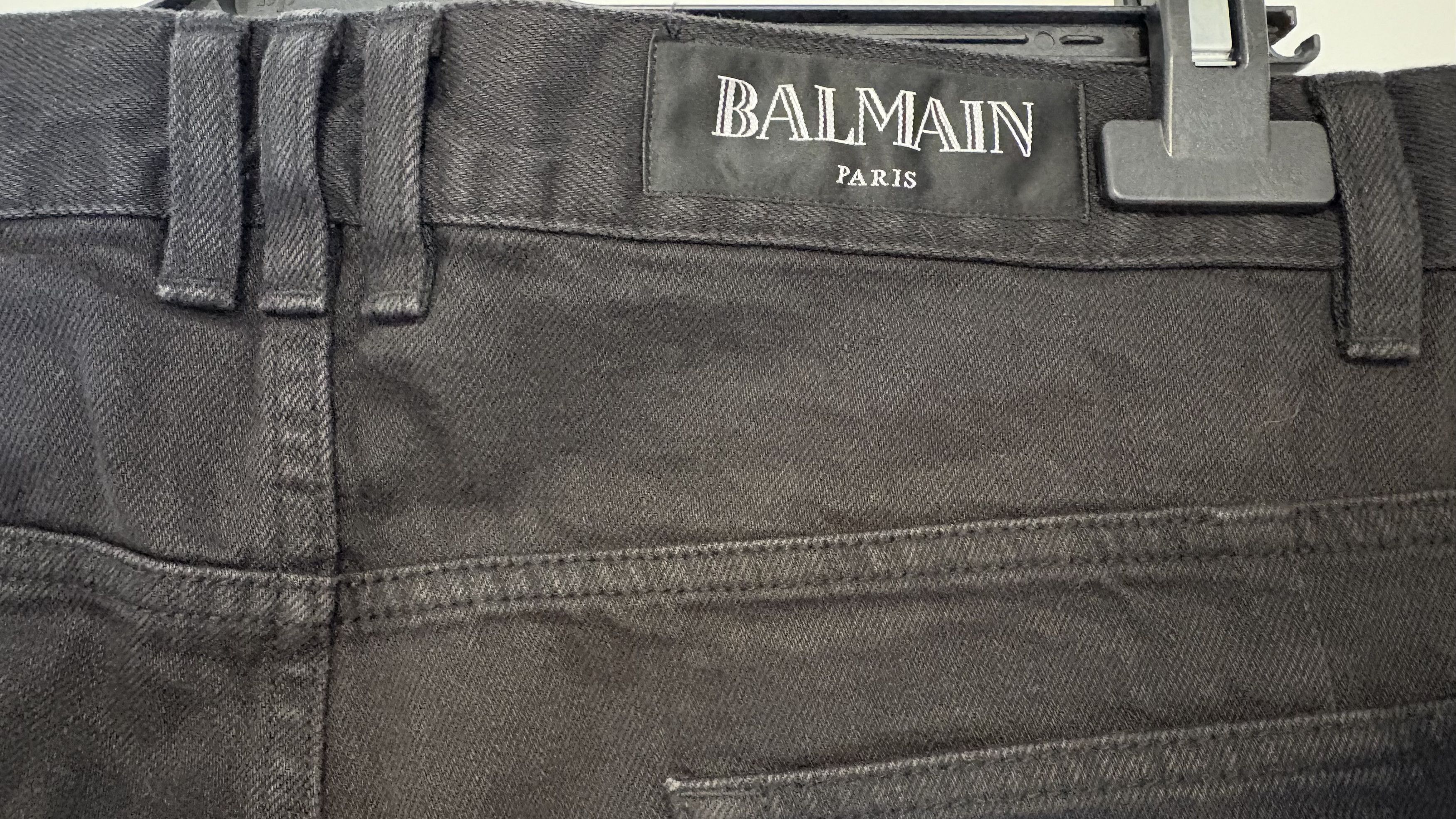 Balmain Balmain Black Biker Jeans Size US 33 - 4 Thumbnail