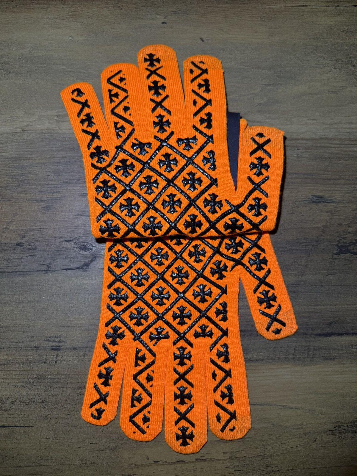 Chrome Hearts Chrome Hearts Orange CH Plus Gloves Size ONE SIZE - 3 Thumbnail