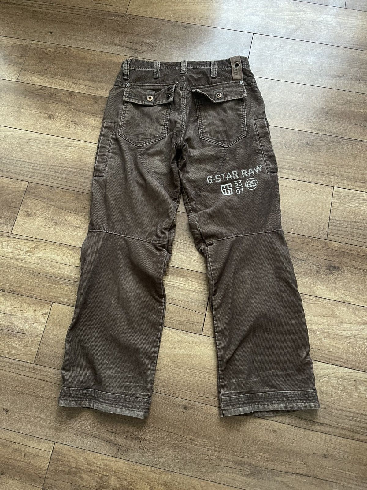 G-Star G Star Raw Vintage Cargo Velvet Pants Big Logo Size US 31 - 1 Thumbnail