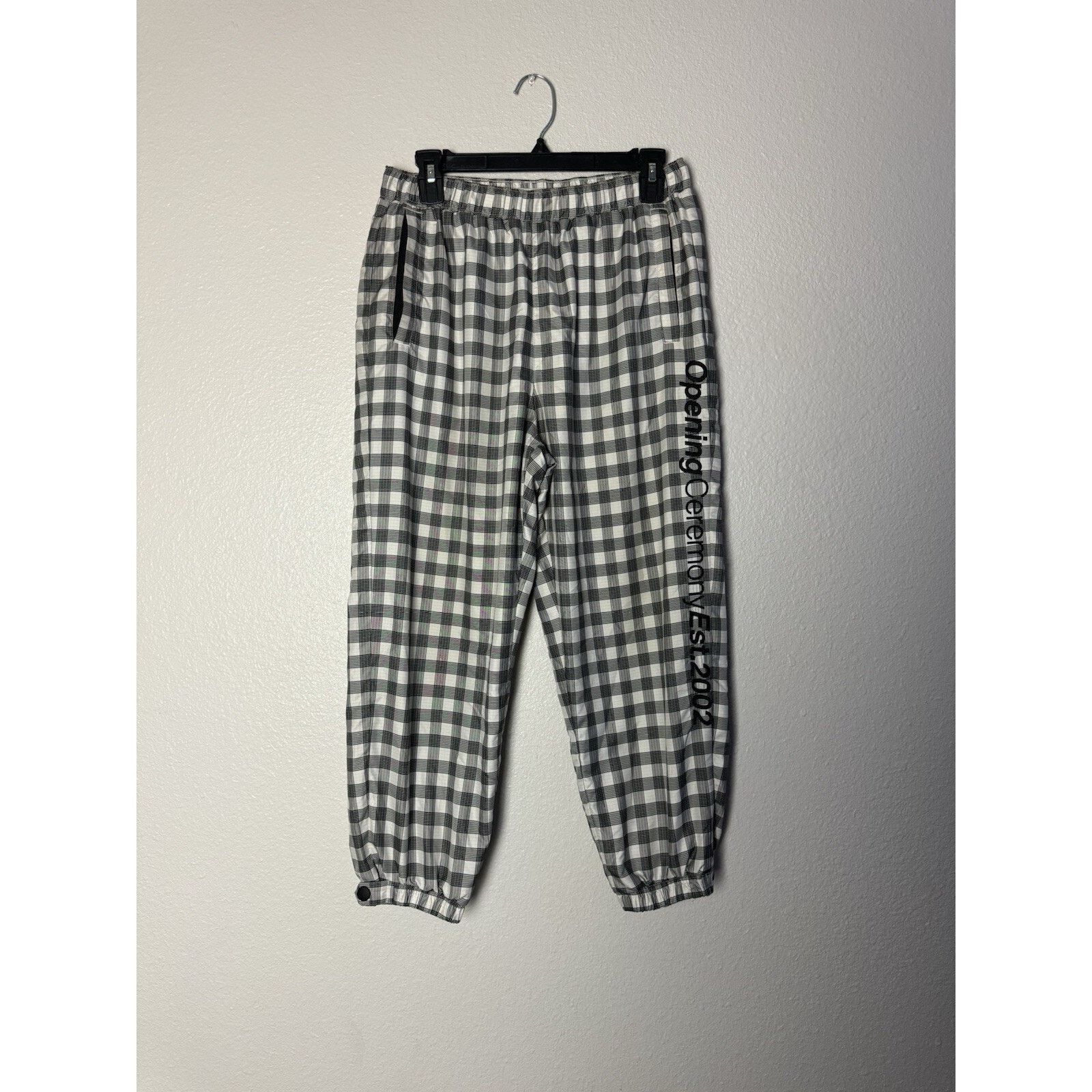 Opening Ceremony OPENING CEREMONY mens Black Multi Plaid Nylon Jog Size M Size US 30 / EU 46 - 1 Thumbnail