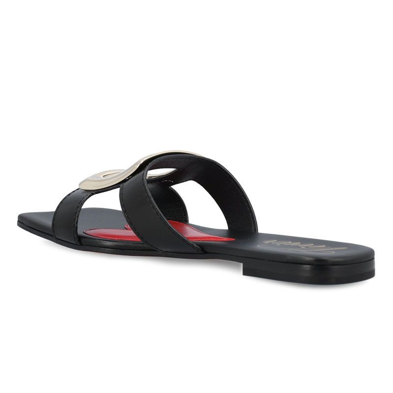 Roger Vivier o1s22i1n0824 Viv' Smooth Leather Mules in Black Size US 10 / IT 40 - 2 Thumbnail