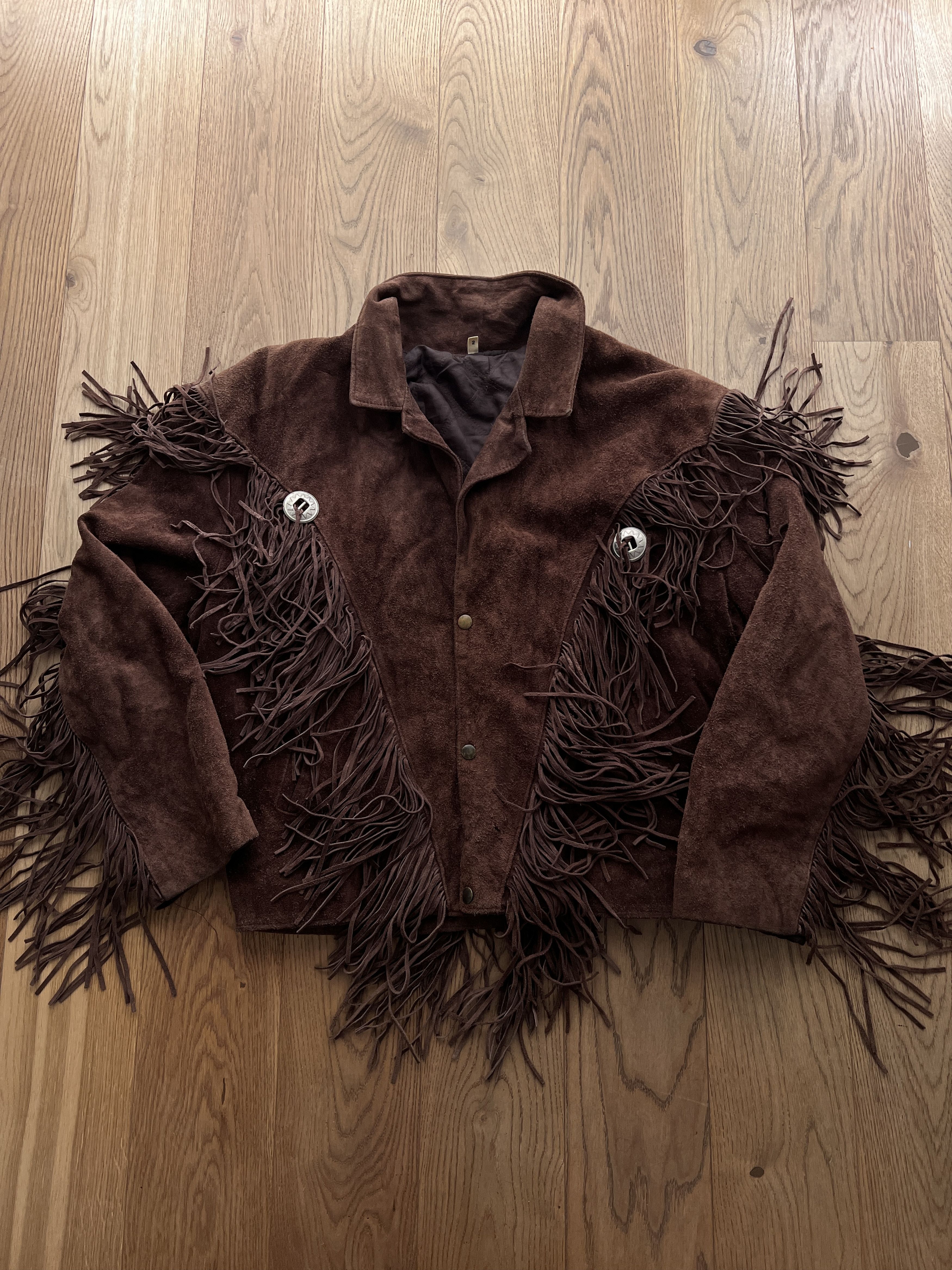 If Six Was Nine Crazy! Cowboy core vintage 90s cropped leather jacket bomber Size US L / EU 52-54 / 3 - 3 Thumbnail
