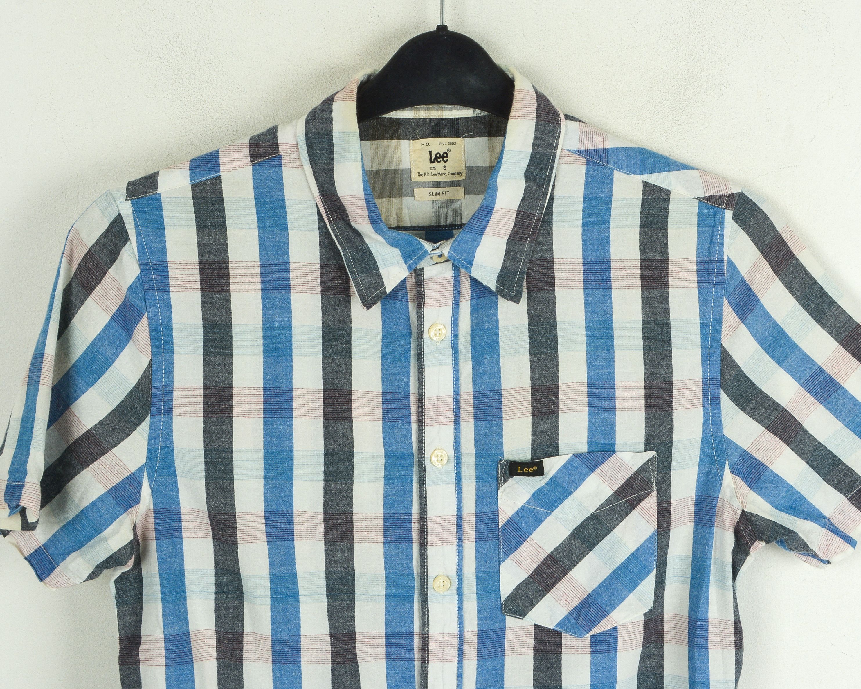 Lee Button Up Shirt Linen S Cotton Checked Flax dress oxford Size US S / EU 44-46 / 1 - 4 Thumbnail