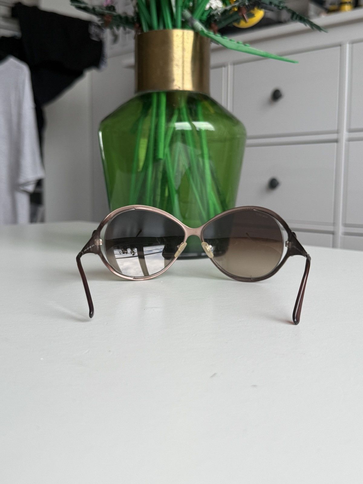 Designer Vintage Versace rosegold oversized sunglasses designer luxury Size ONE SIZE - 6 Thumbnail