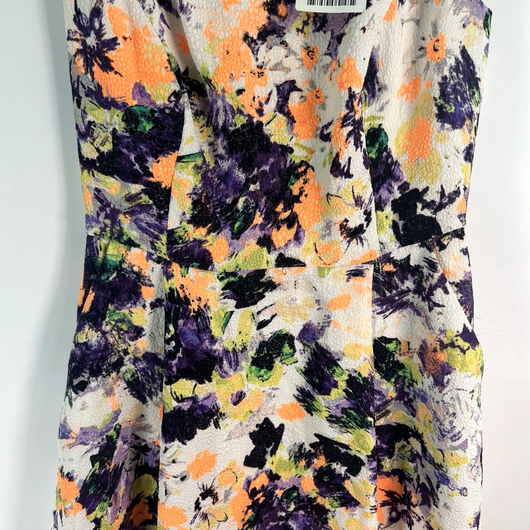 Anthropologie Maeve Anthropology Fit & Flare Dress Women’s Size 0 White/Purple NWT Size XS / US 0-2 / IT 36-38 - 3 Thumbnail