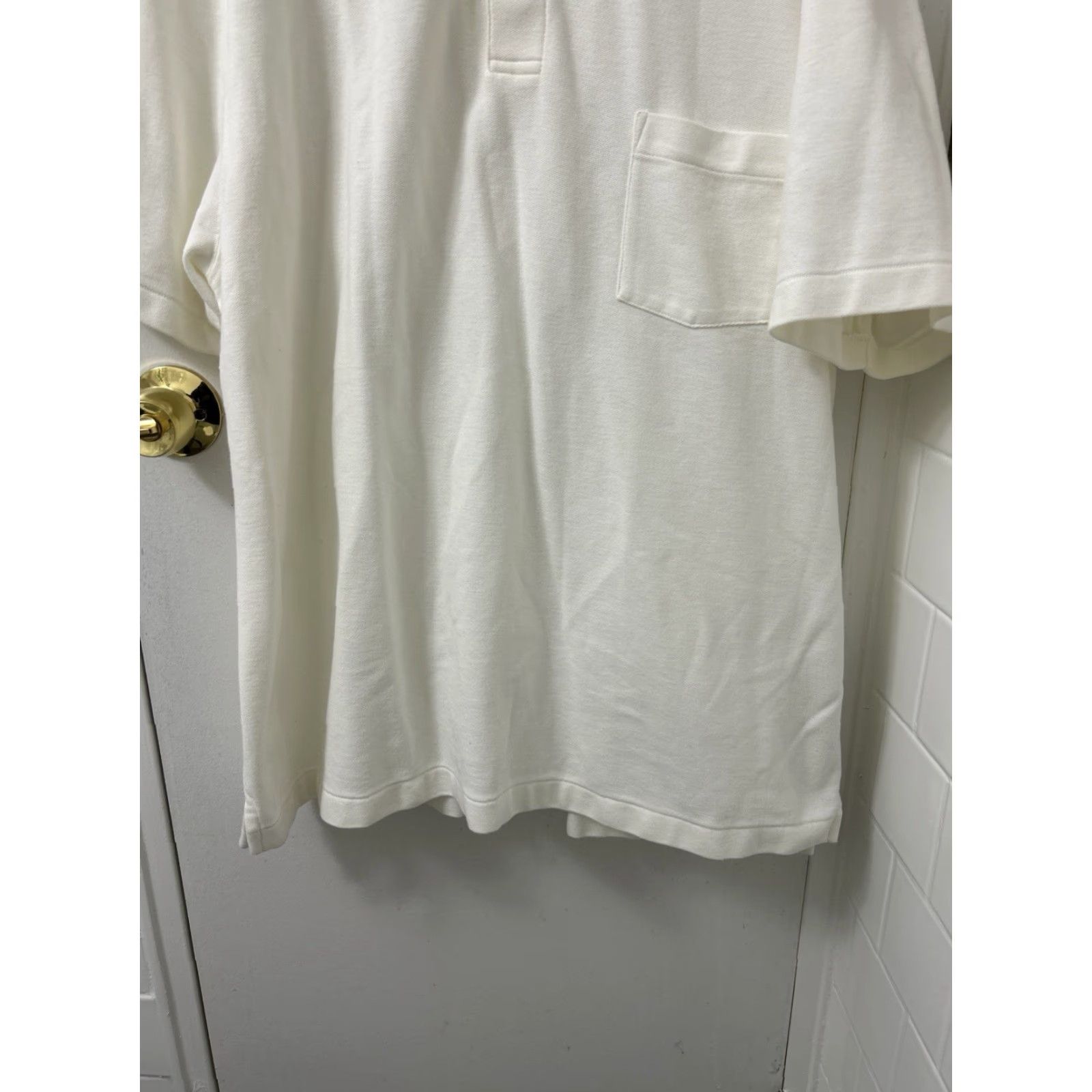 Vintage LL Bean Double L Polo Shirt Mens 2XL White Pocket Traditional S/S cotton 300457 Size US XXL / EU 58 / 5 - 3 Thumbnail