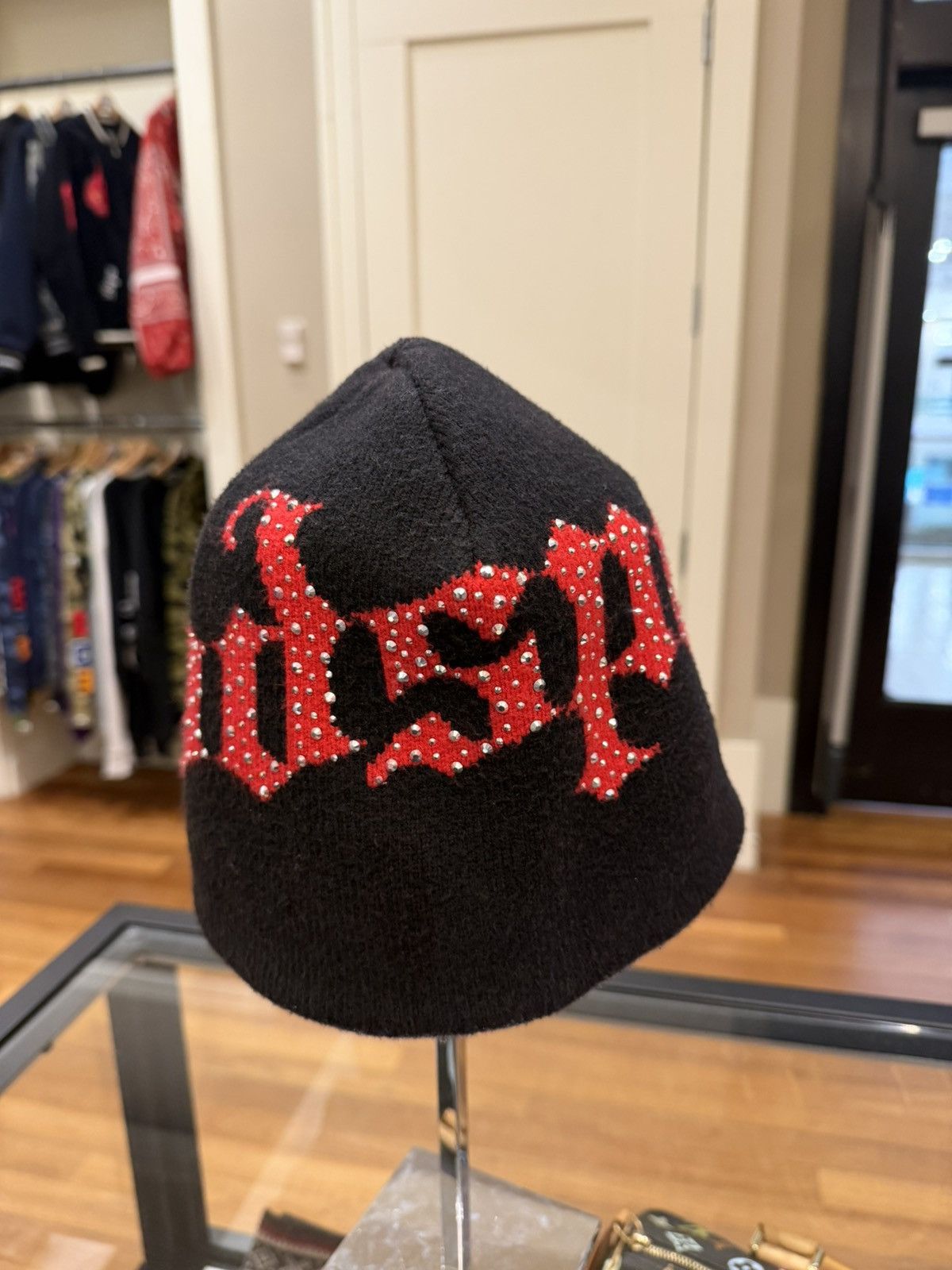 Godspeed Godspeed Rinestone Beanie - Black/Red Size ONE SIZE - 6 Thumbnail