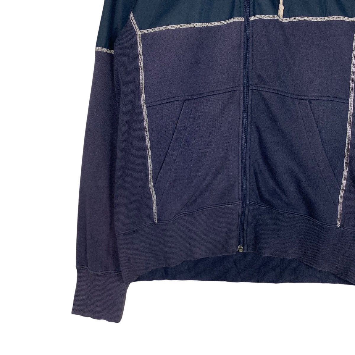 Adidas ADIDAS Embroidery Sleeve Logo Hybrid Zipper Hoodie #1350-C61 Size US M / EU 48-50 / 2 - 3 Thumbnail