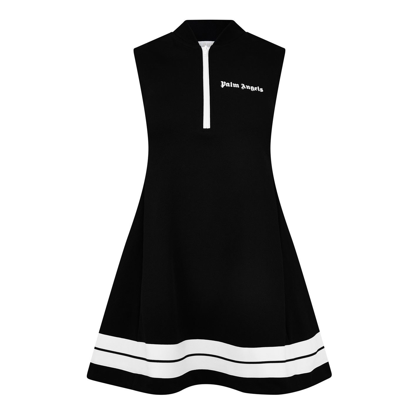Palm Angels o1g2r1mq0425 Zip Up Track Dress in Black & White Size XS / US 0-2 / IT 36-38 - 1 Thumbnail