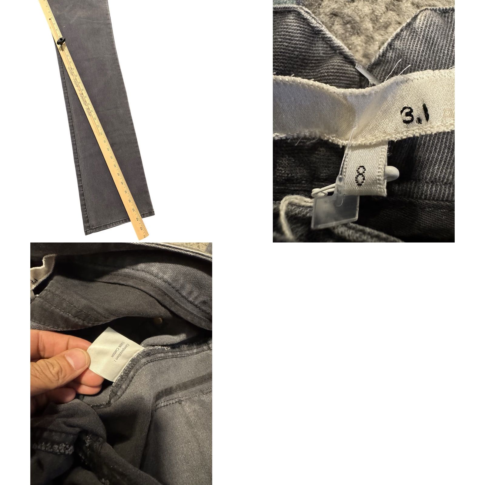 3.1 Phillip Lim 3.1 Phillip Lim Grey Embroidered Feather Pants Women’s Size 8 Utility Trousers Size 30" / US 8 / IT 44 - 11 Thumbnail