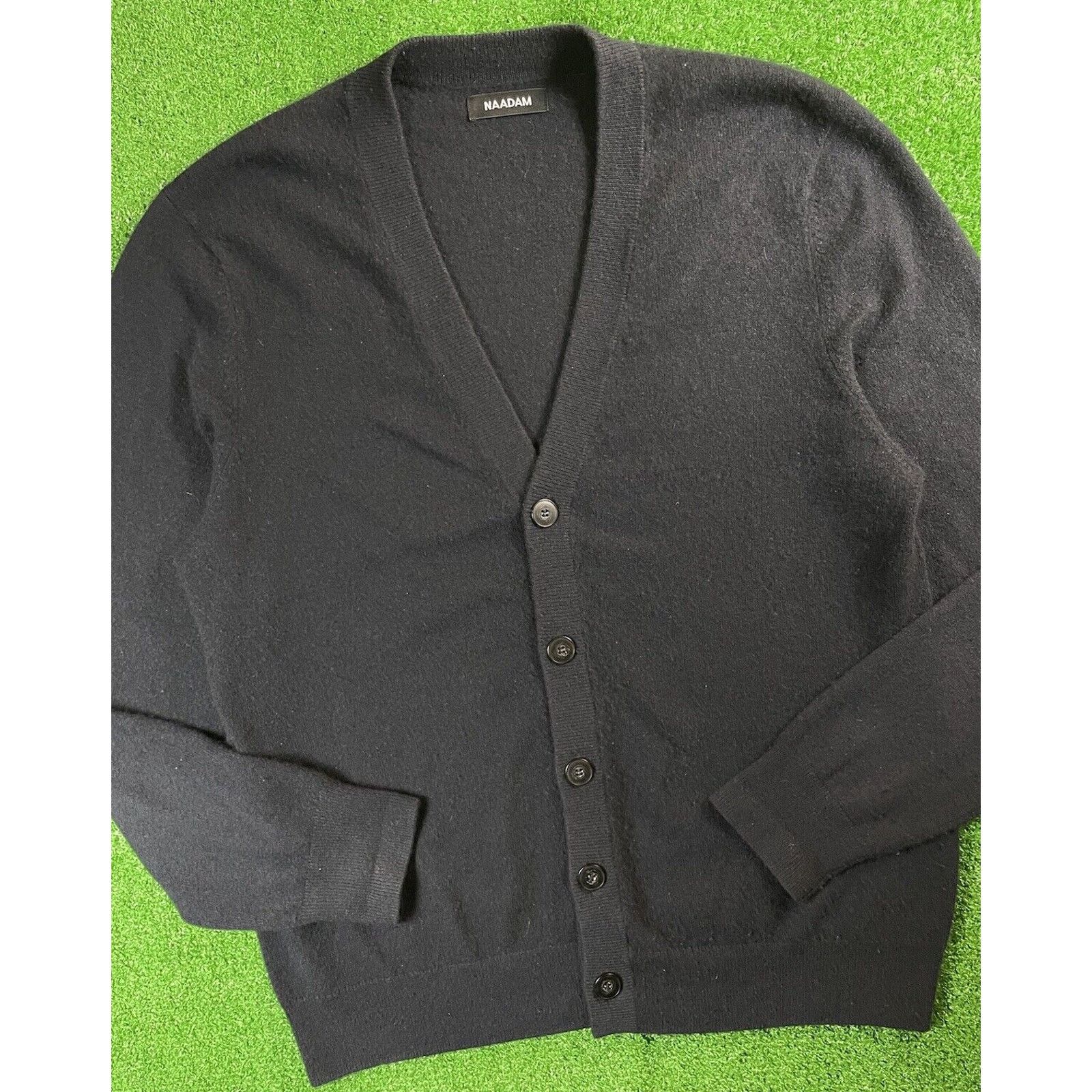 NAADAM NAADAM Premium Luxury Cashmere Large Blue Cardigan Sweater Size US L / EU 52-54 / 3 - 1 Thumbnail