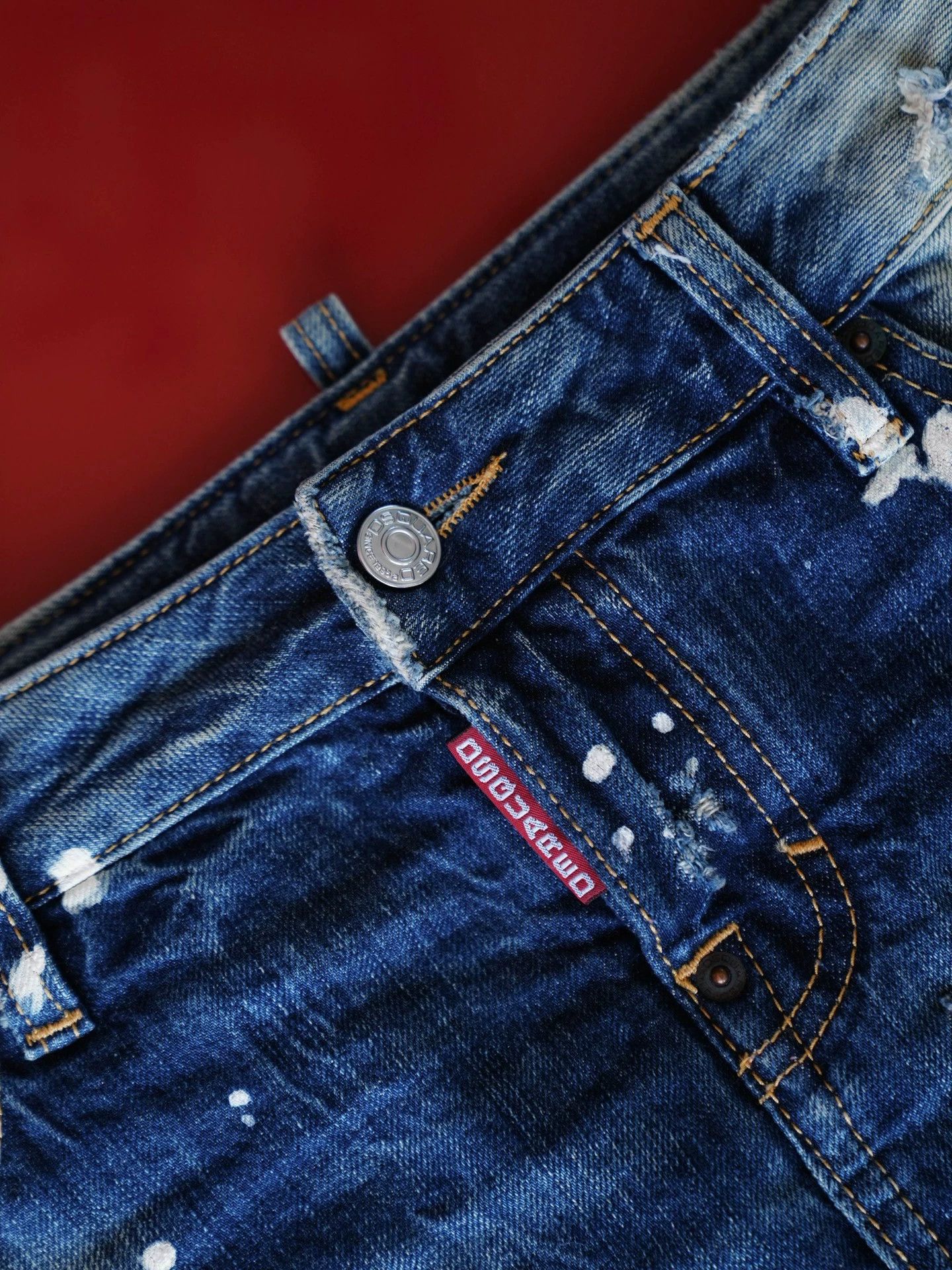Dsquared2 dsquared2 women's mint distressed denim mid-rise mini-skirt Size 26" / US 2 / IT 38 - 4 Thumbnail
