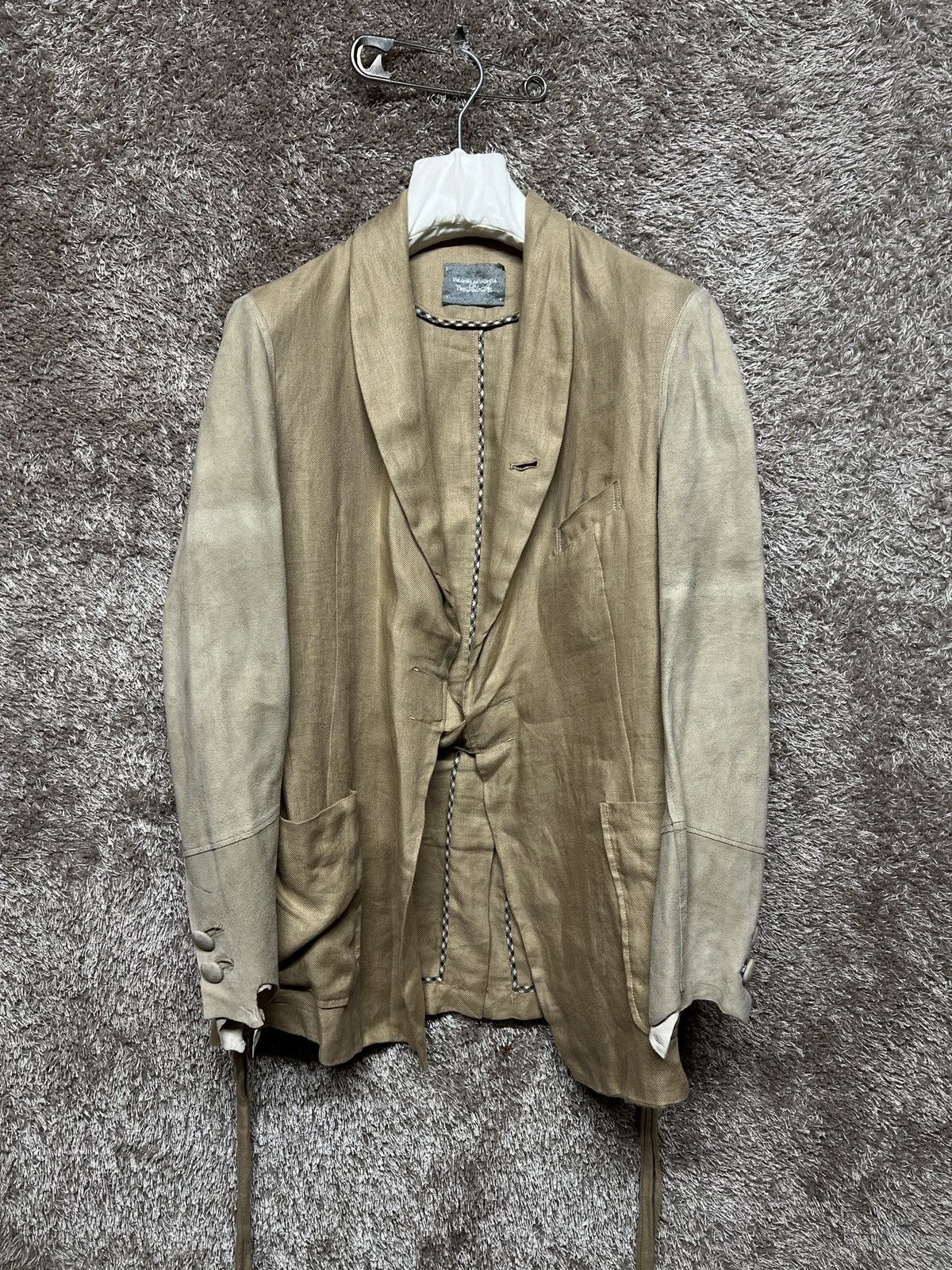 Takahiromiyashita The Soloist. 13-14 era. Leather Sleeve Jacket. Size US S / EU 44-46 / 1 - 1 Thumbnail