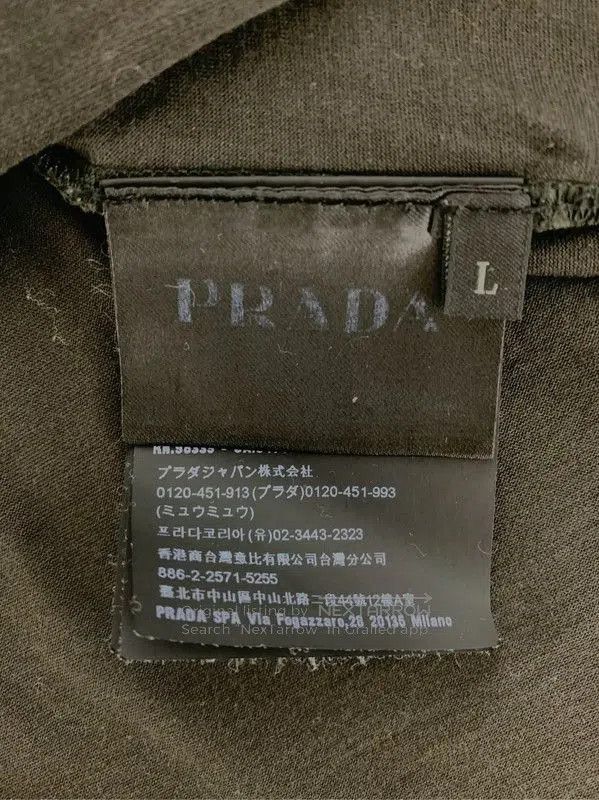 Prada Prada Men's Dark Gray Cotton T-Shirt. Size US L / EU 52-54 / 3 - 5 Thumbnail