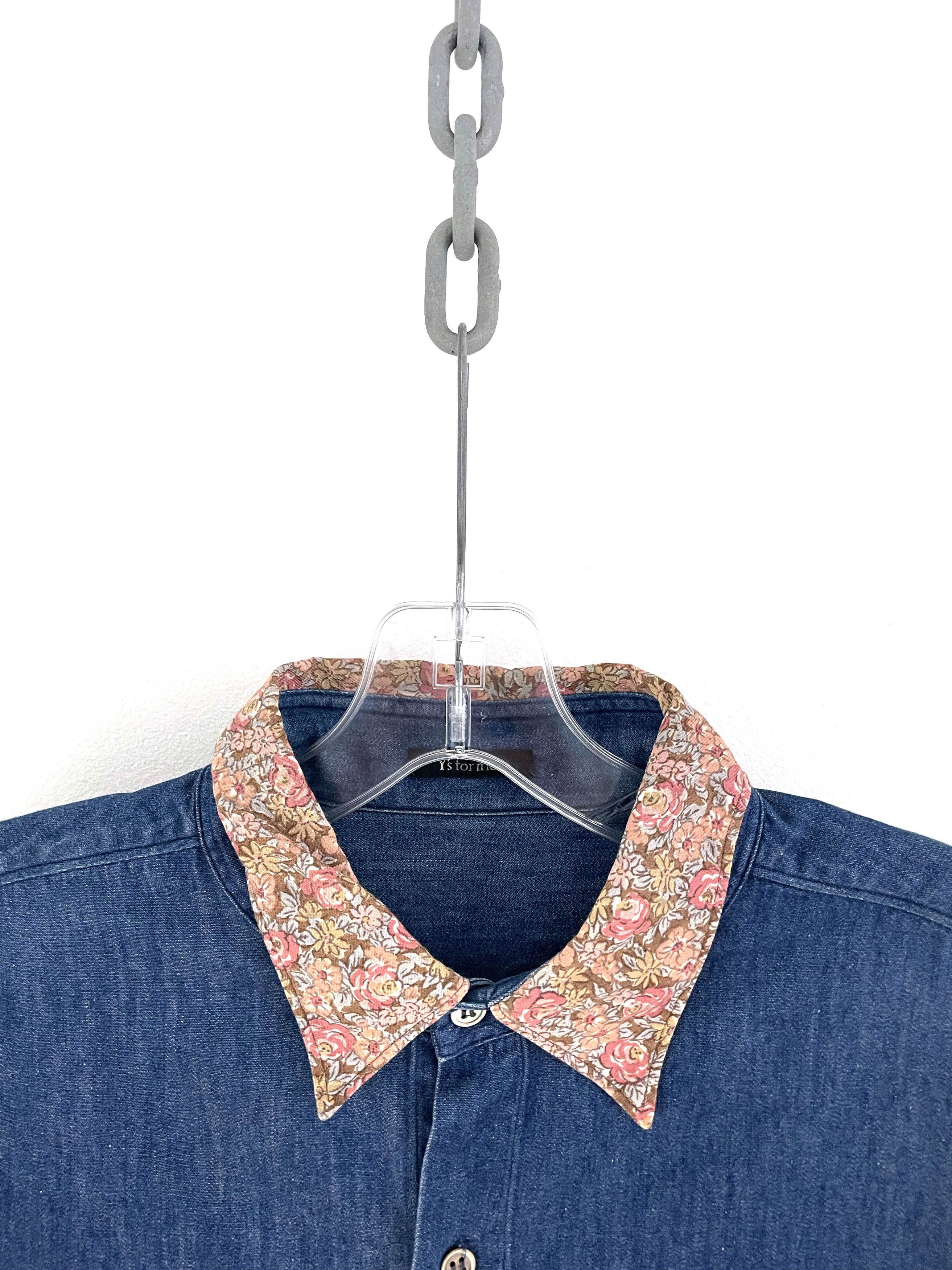 Yohji Yamamoto 80's Accent Collar Denim Shirt Size US L / EU 52-54 / 3 - 3 Thumbnail