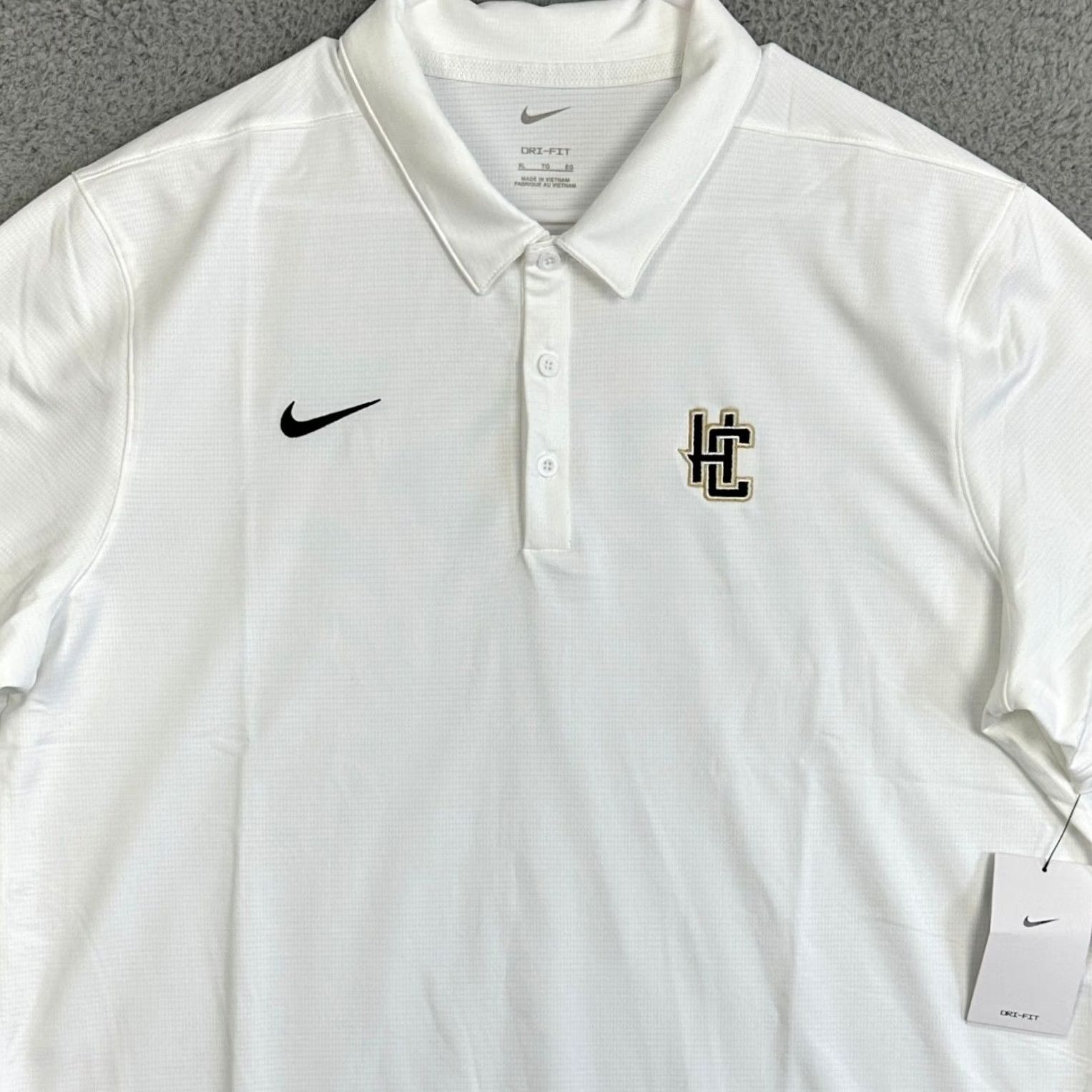 Nike Nike Dri-FIT Polo Shirt Mens XL White Short Sleeve Golf Performance Polo Size US XL / EU 56 / 4 - 2 Thumbnail