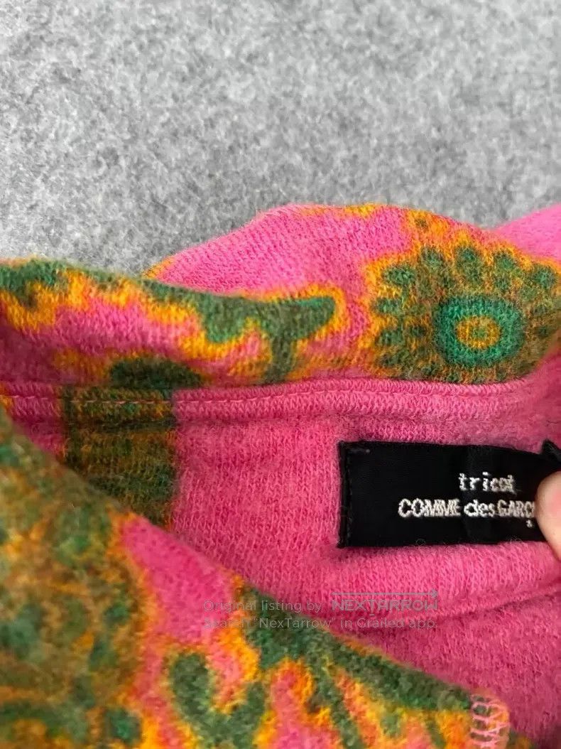 Comme des Garcons Comme des Garcons size F Velvet Bow Green and Pink Wool To Size XS / US 0-2 / IT 36-38 - 4 Thumbnail