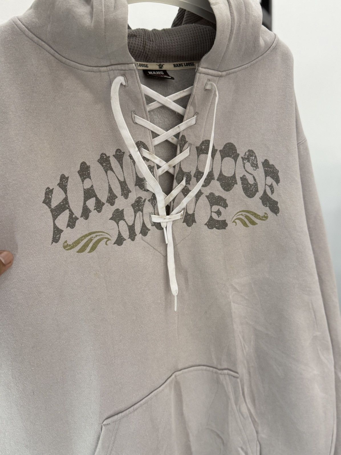 Sun Surf 🔥 Hang Loose Y2K Brazilian Surf Neck Lace-Up Hoodie - LL Size US L / EU 52-54 / 3 - 3 Thumbnail