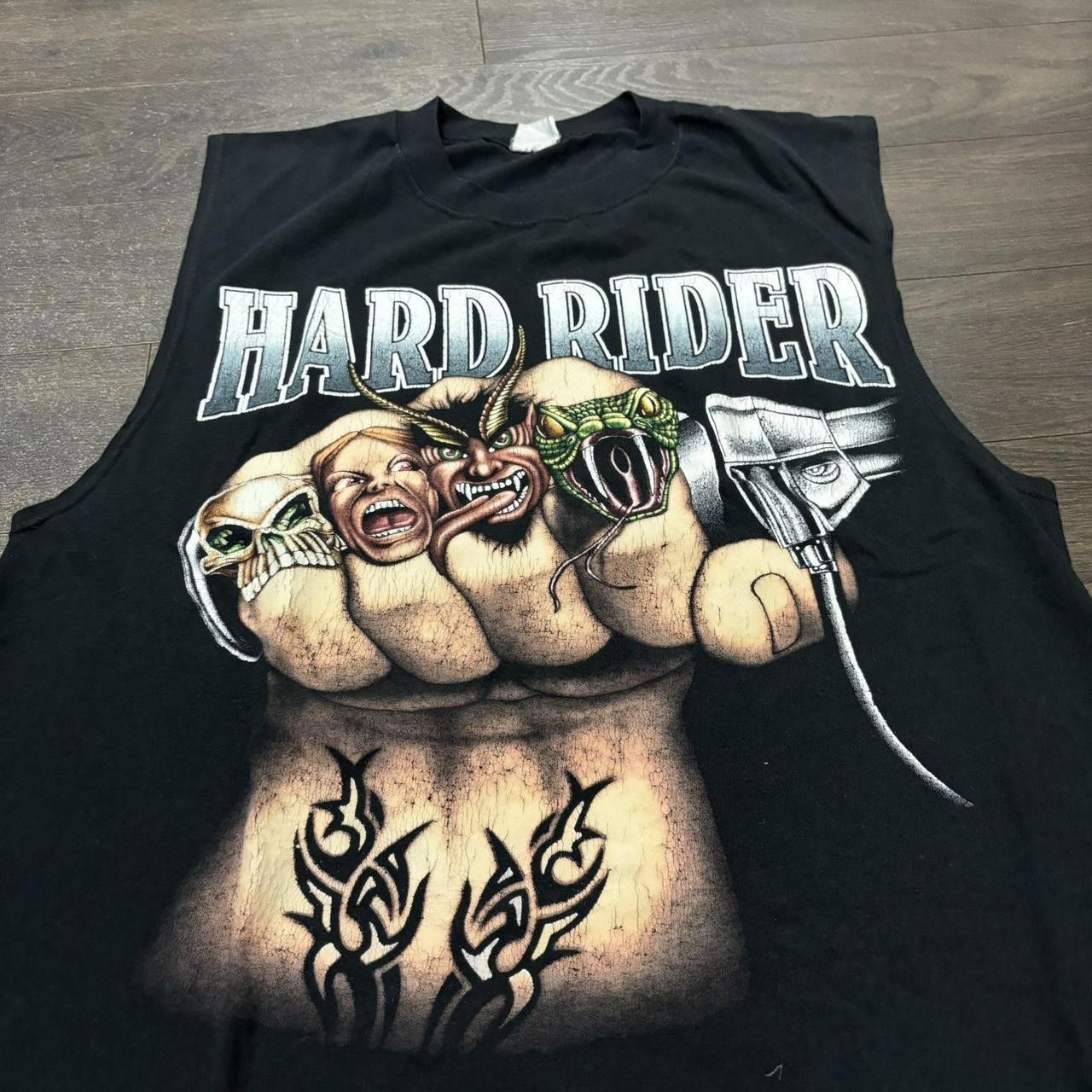 Designer Vintage Hard Rider Cut Off T Shirt Tank Top 90s Medium Size US M / EU 48-50 / 2 - 1 Thumbnail
