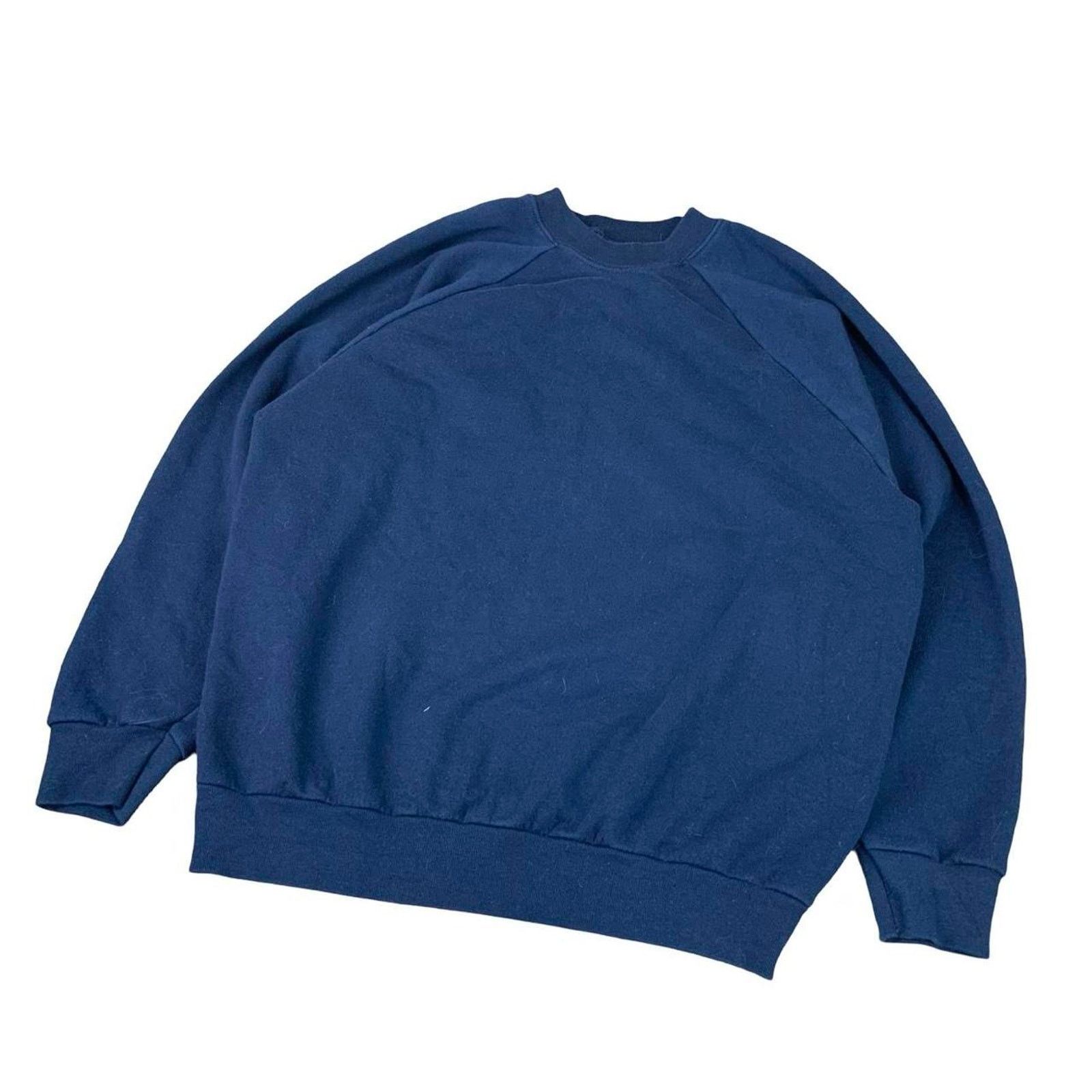 Fruit Of The Loom × Vintage Vintage Fruit of The Loom Blank Boxy 90s Crewneck Size US XL / EU 56 / 4 - 1 Thumbnail