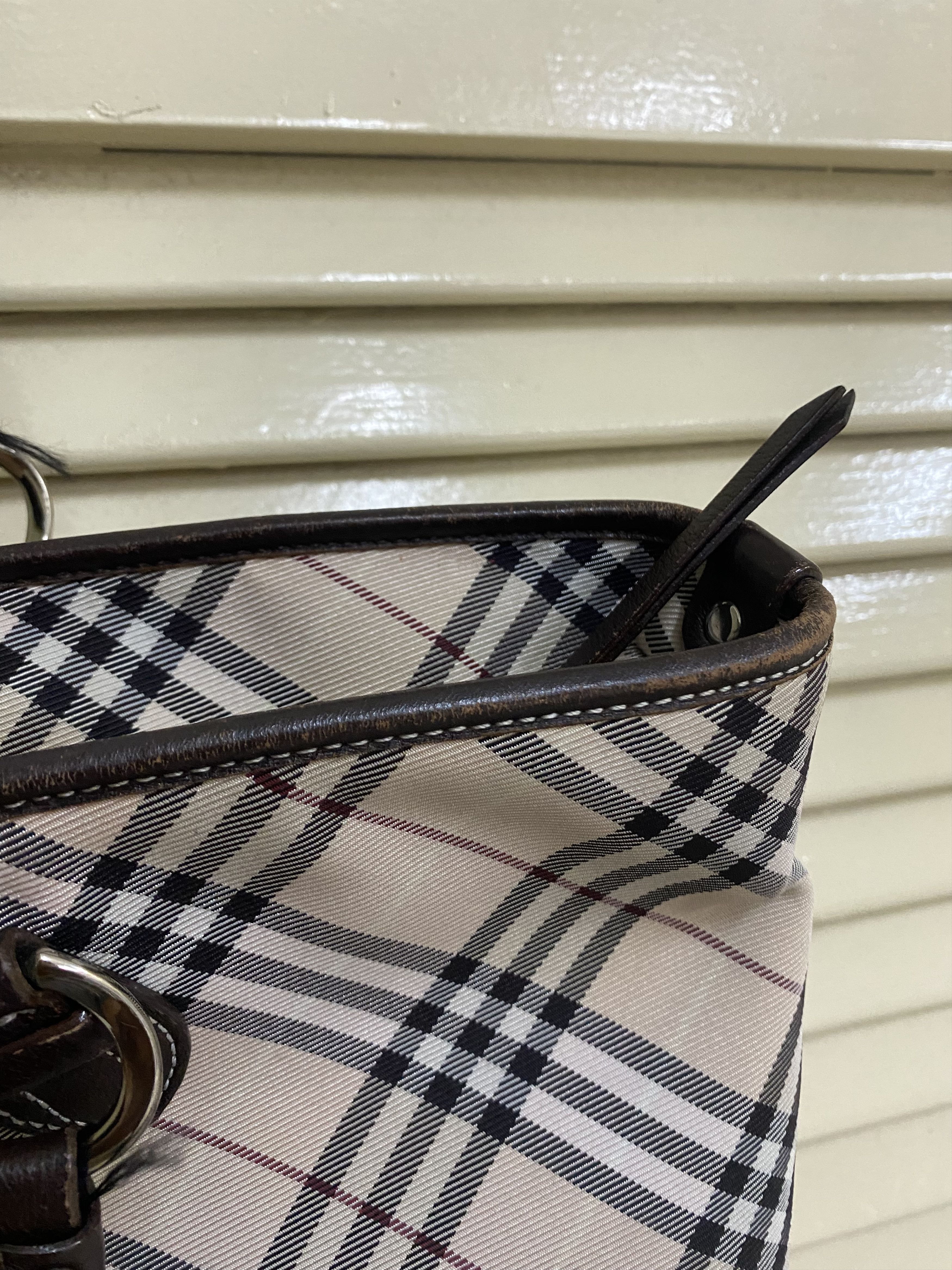 Burberry Burberry Nova Check Tote Bag Nylon Size ONE SIZE - 5 Thumbnail