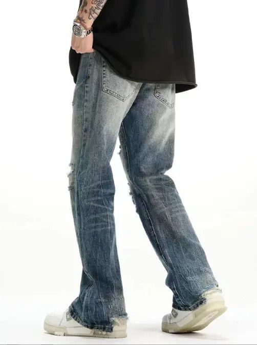 Japanese Brand VIBE American high street cool ripped jeans for men Size US 32 / EU 48 - 7 Thumbnail
