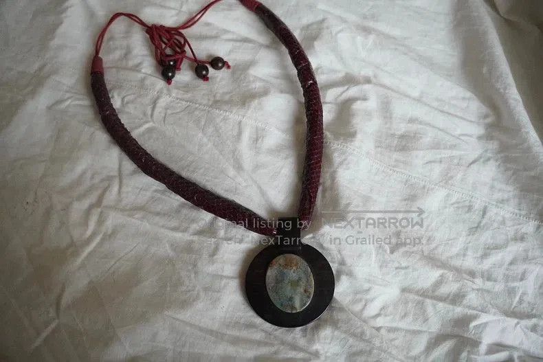 Kenzo 1980s Kenzo Natural Stone Pendant Necklace. Size ONE SIZE - 4 Thumbnail