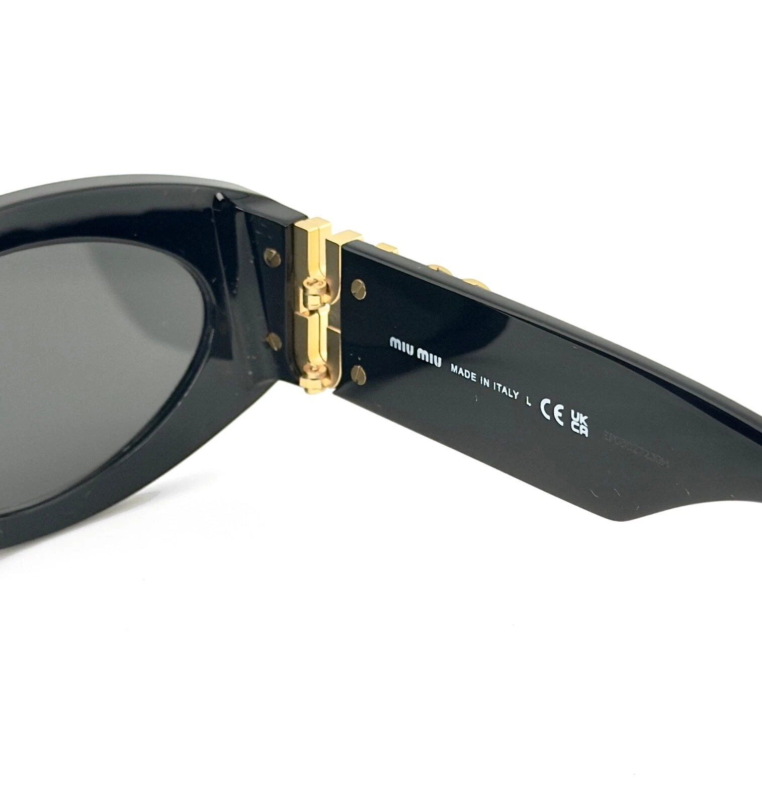 Miu Miu MIU MIU GLIMPSE LOGO MU11WS Black Logo Geometric Luxury 11W Size ONE SIZE - 6 Thumbnail