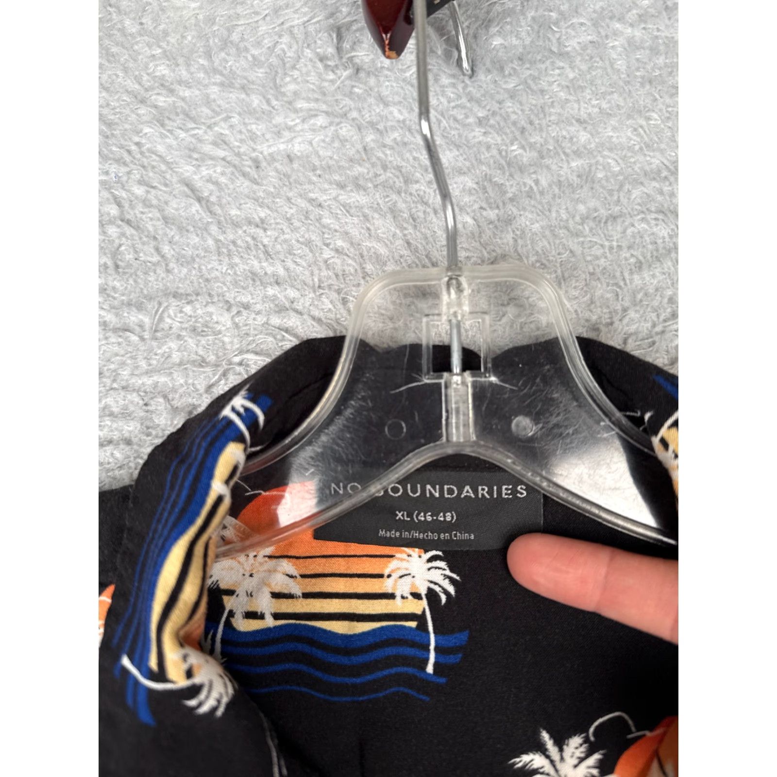Vintage No Boundaries Shirt Men XL Black Orange Beach Sunset 100% Rayon Hawaiian Resort Aloha Beach Casual Shirt Size US XL / EU 56 / 4 - 6 Thumbnail
