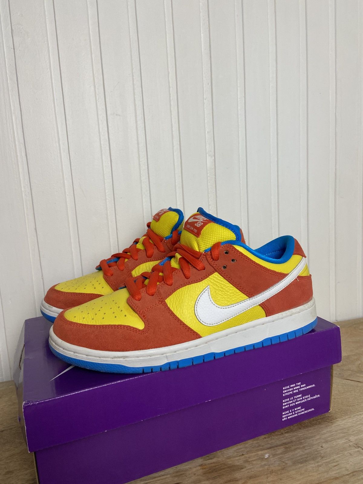 Adidas Used Nike SB Dunk Low Pro "Bart Simpson" Authentic 9US Size US 9 / EU 42 - 11 Thumbnail