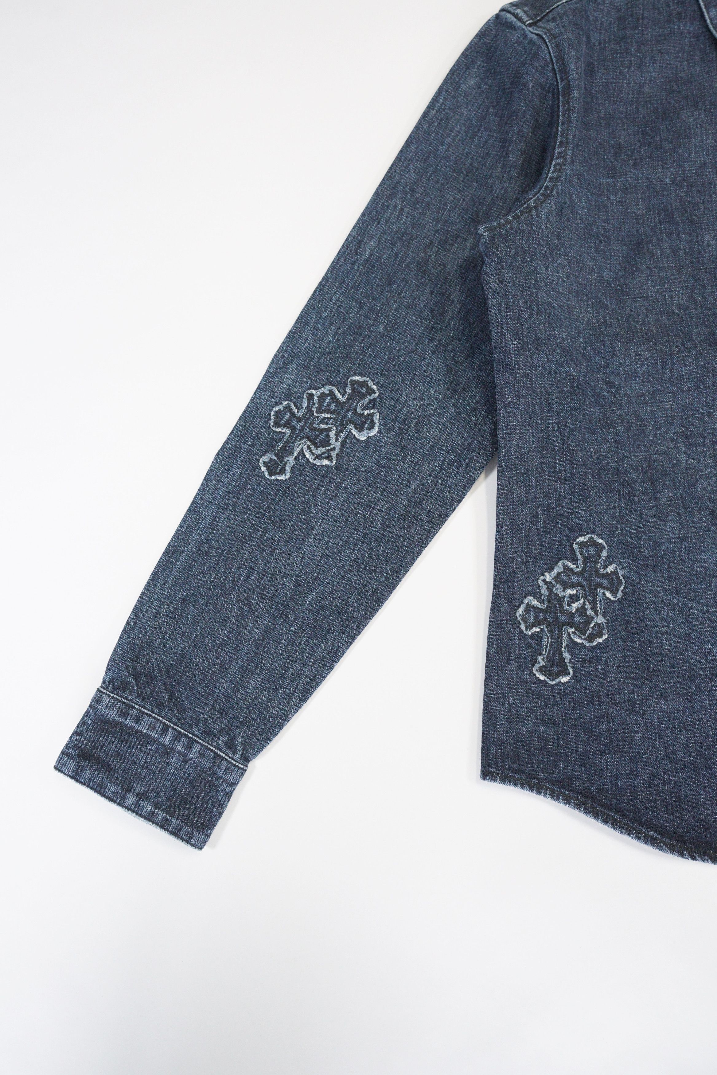 Chrome Hearts Chrome Hearts Denim Cross Shirt Size US L / EU 52-54 / 3 - 3 Thumbnail