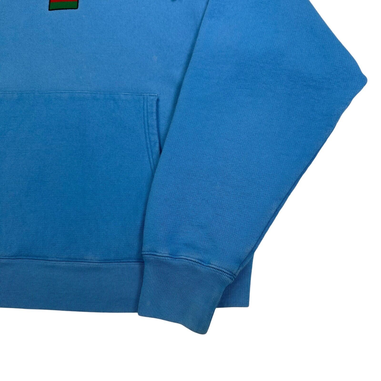 Gucci Gucci Size S Sweatshirt Baby Blue Embroidered Band Logo Size US S / EU 44-46 / 1 - 8 Thumbnail