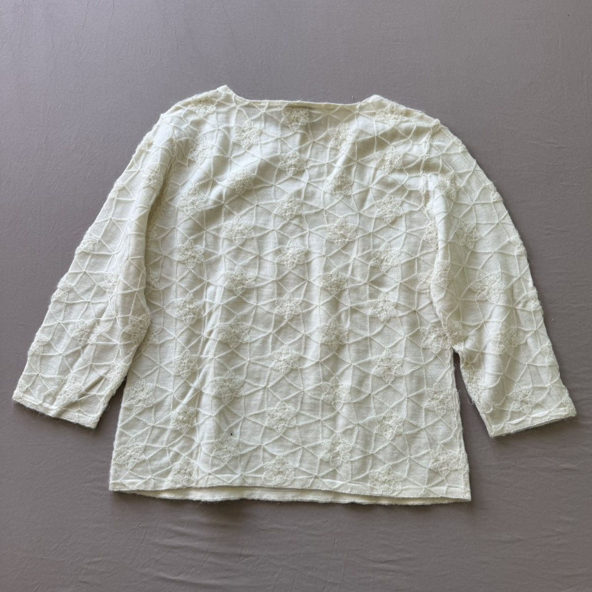 Talbots Vintage Talbots Wool Crochet Overlay Sweater Size XL / US 12-14 / IT 48-50 - 2 Thumbnail