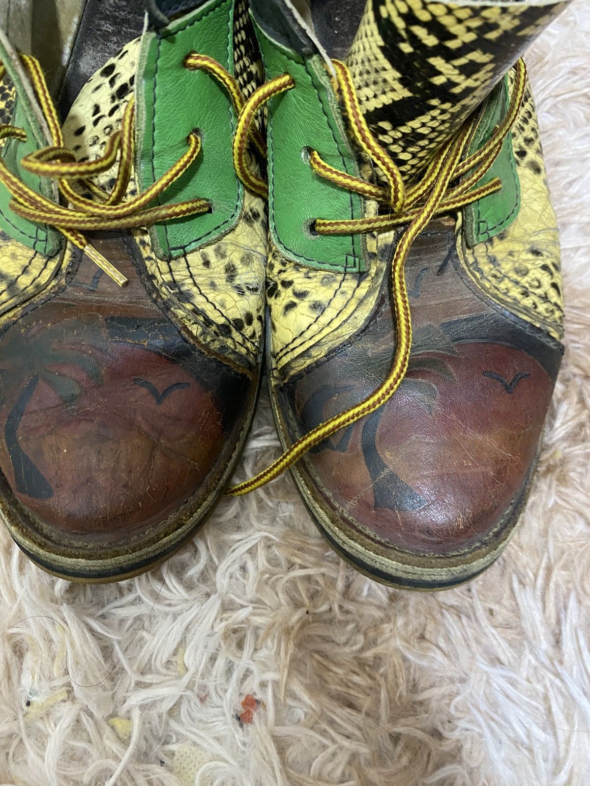 Other Custom Snakeskin-Style Leather Vibram Sole Lace-Up Shoes Size US 7.5 / EU 40-41 - 8 Thumbnail