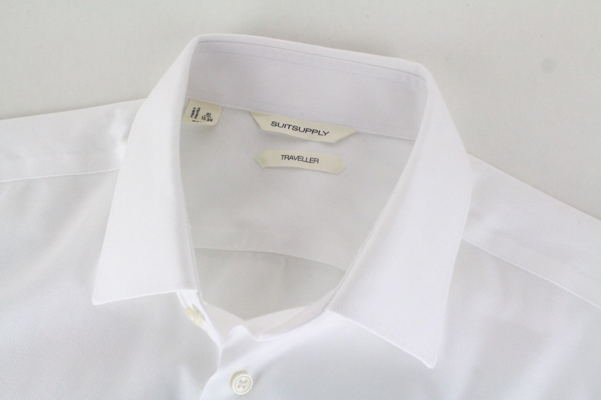 Suitsupply TRAVELLER 40/15 3/4 Slim White Cotton 72365 Size 40R - 3 Thumbnail